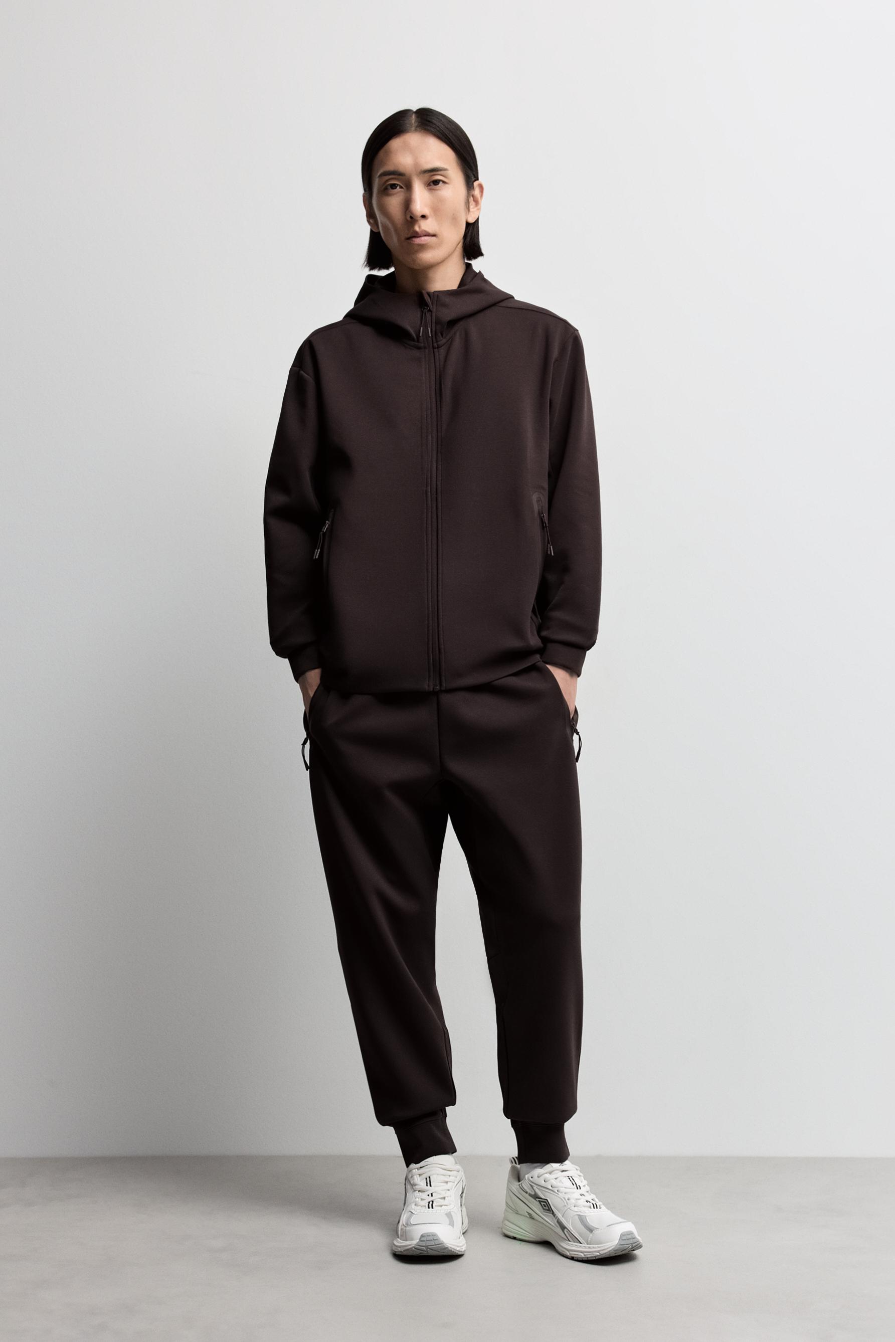 Interlock zip hoodie — CHOCOLATE