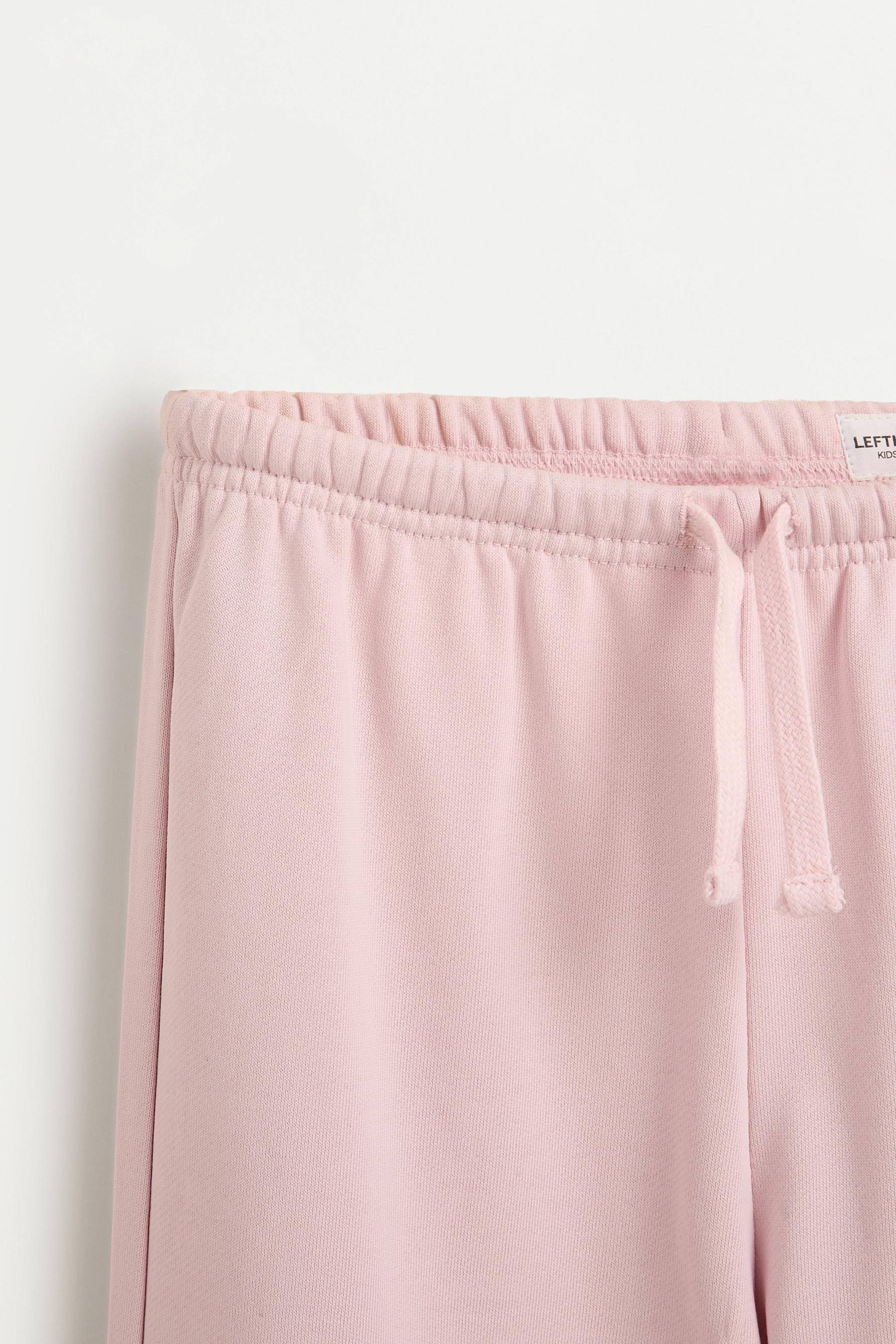 Wide-leg plush trousers — PASTEL PINK