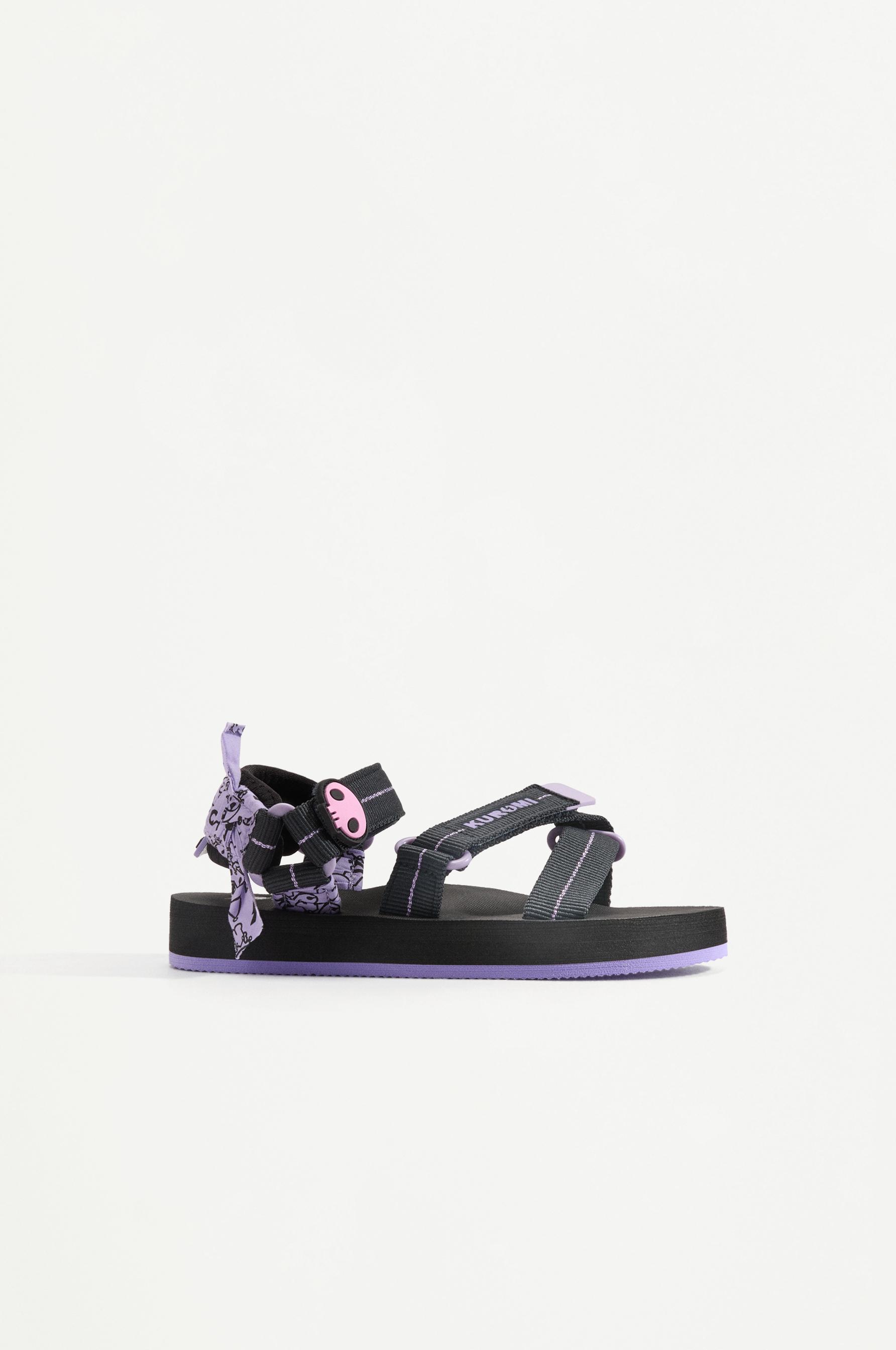 KUROMI ©SANRIO CASUAL SANDALS — BLACK