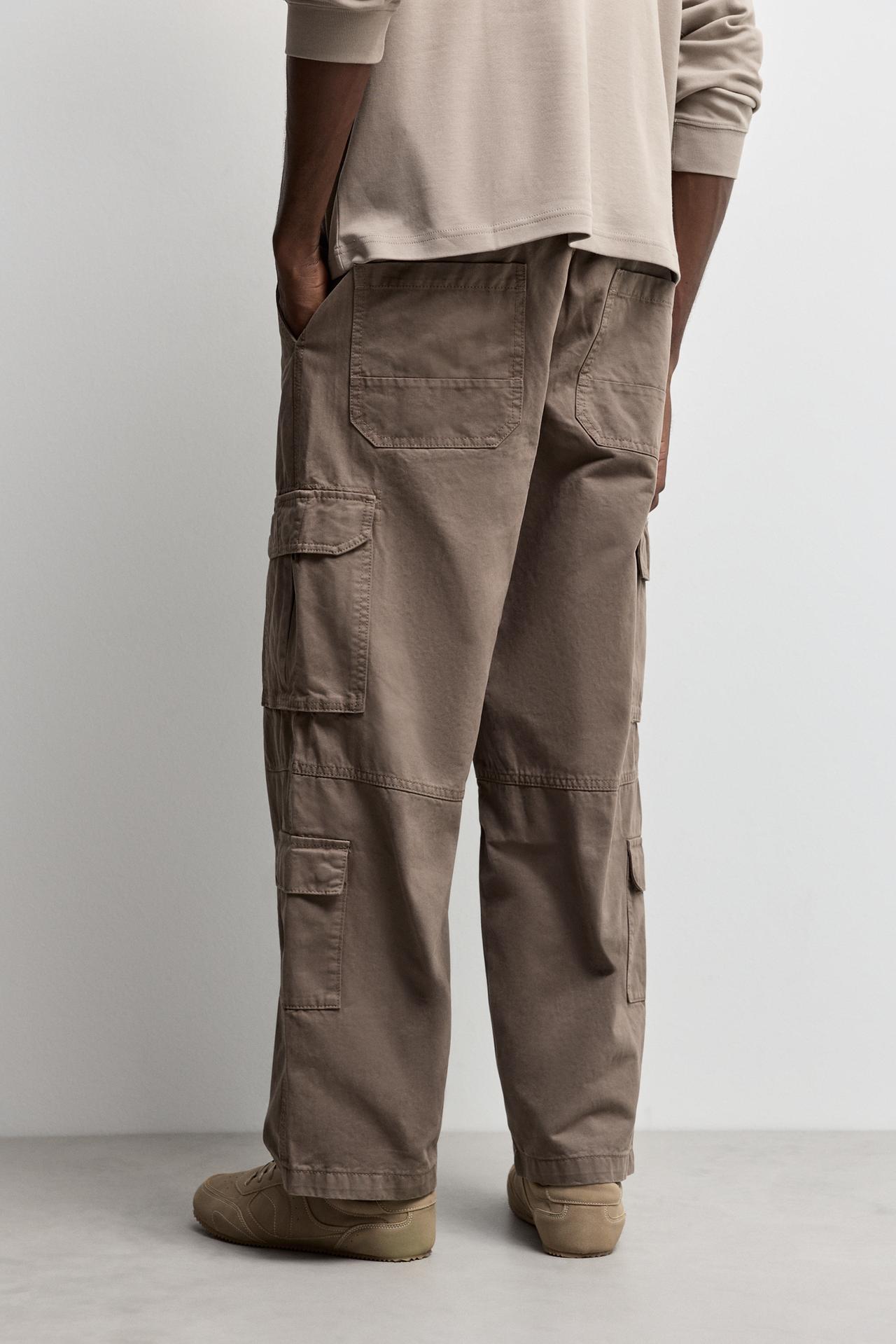 Baggy cargo trousers — TAUPE BROWN