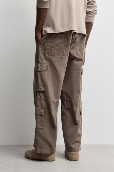 Baggy cargo trousers — TAUPE BROWN 4