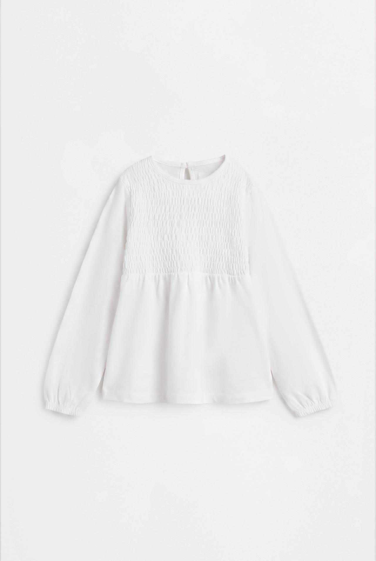 Smocked T-shirt — OFF WHITE