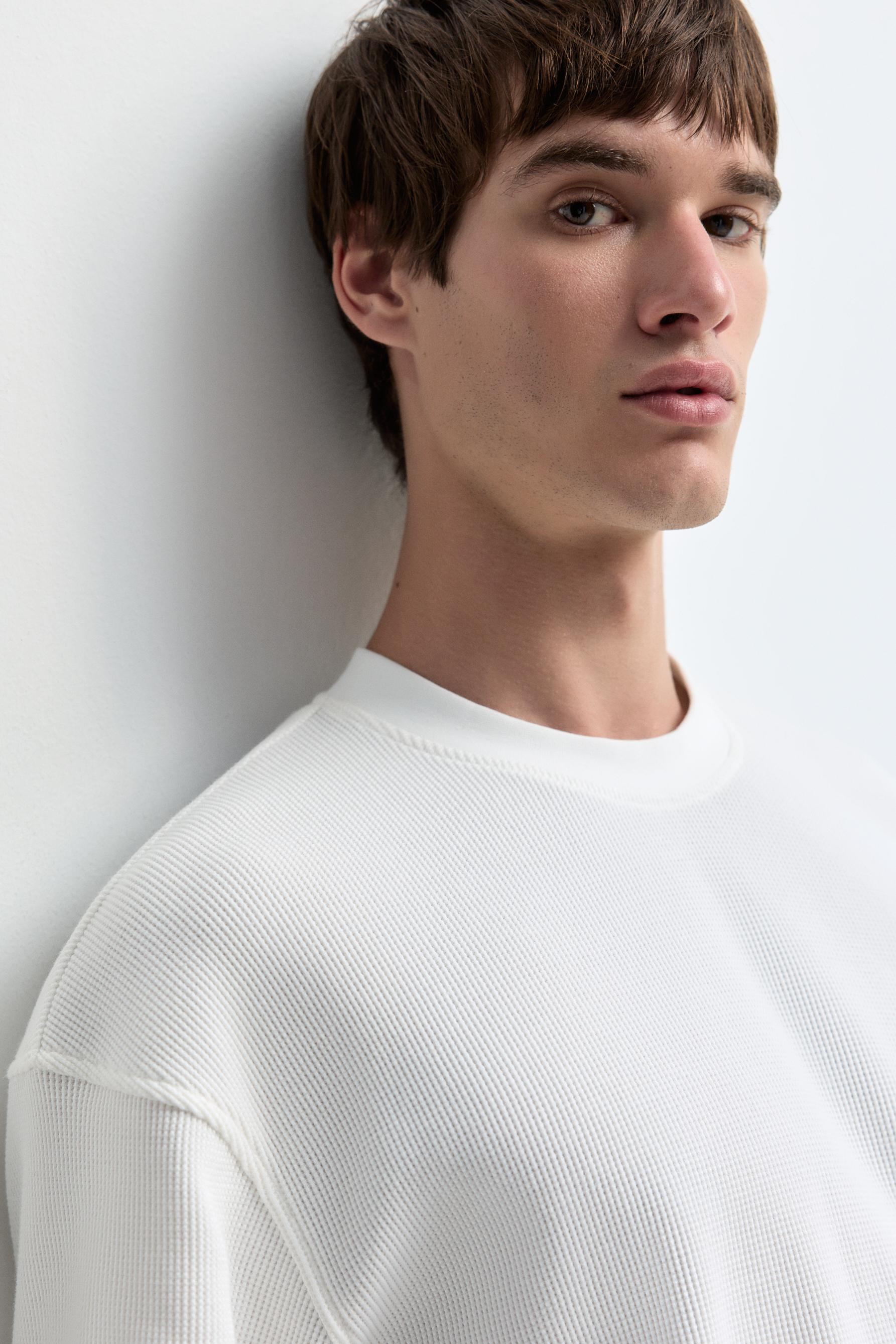 Waffle T-shirt — WHITE