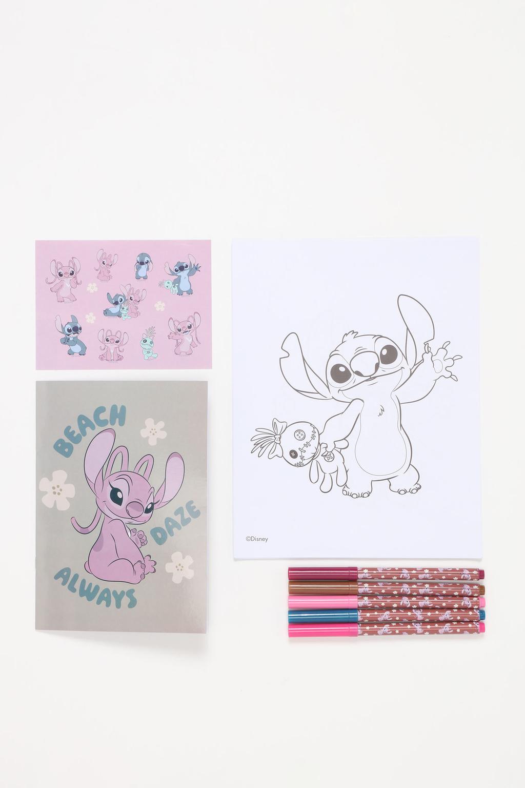 Stitch and Angel ©Disney colouring set