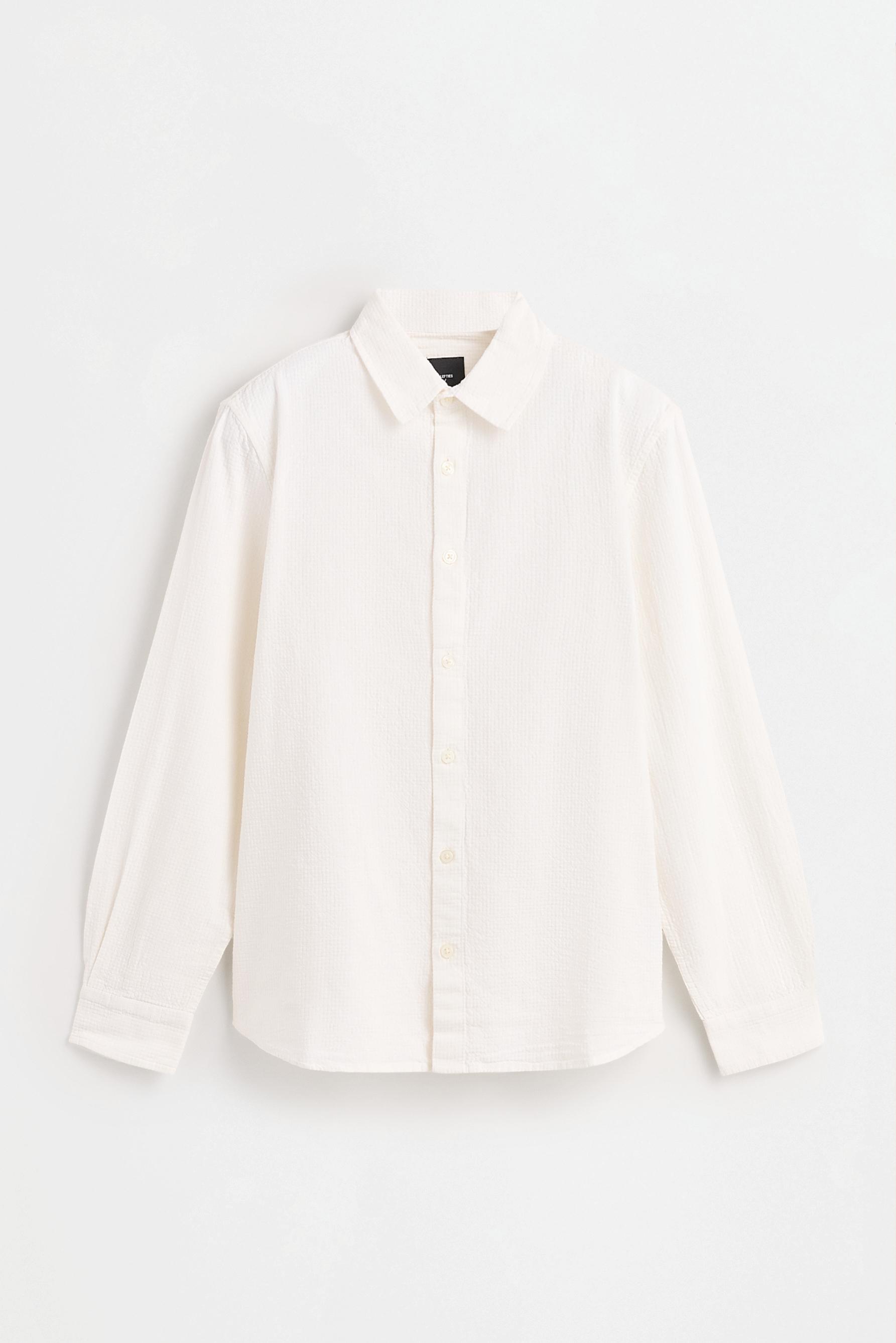 Textured shirt — WHITE
