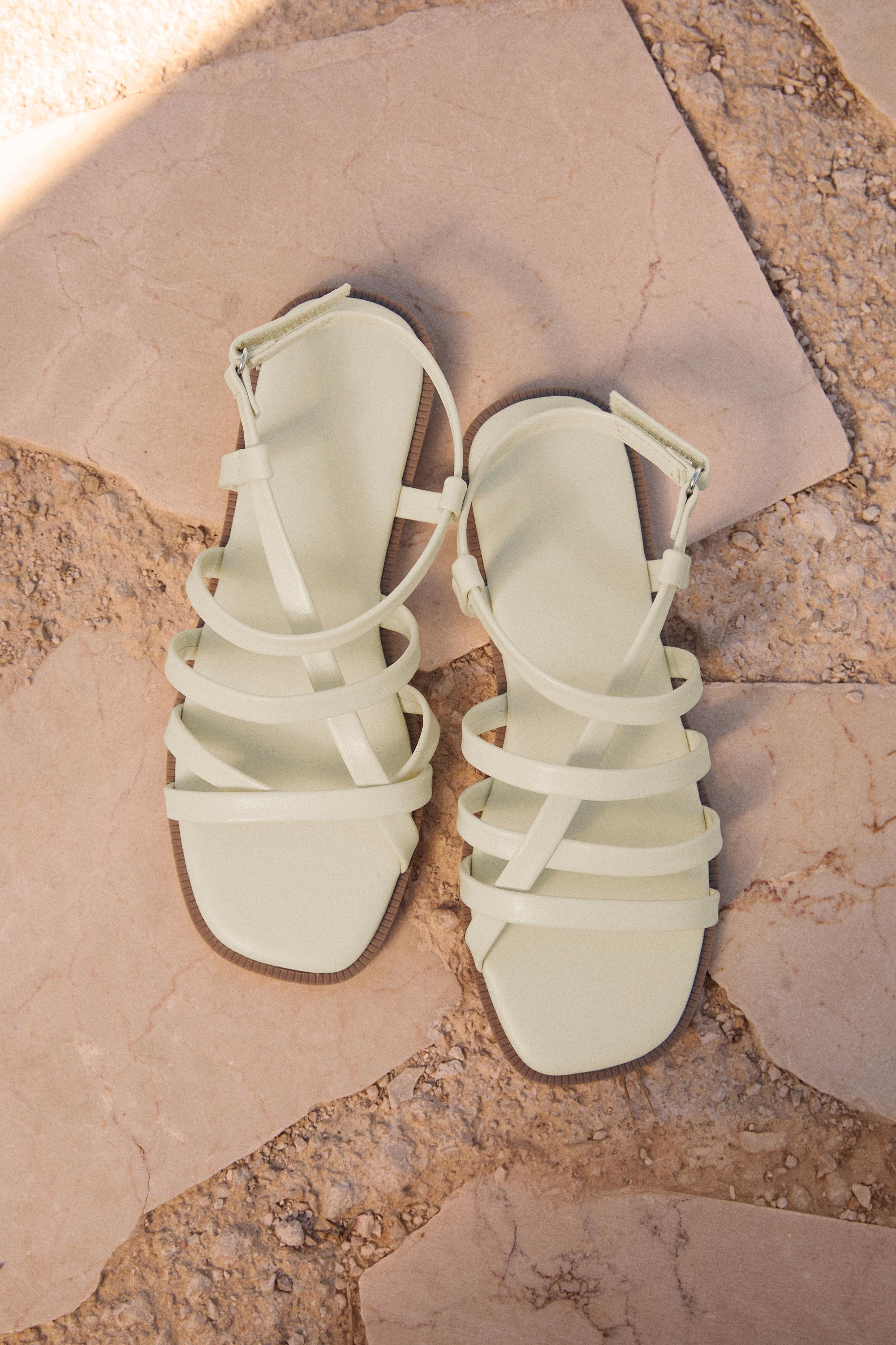 Girls' strappy sandals — MINT GREEN