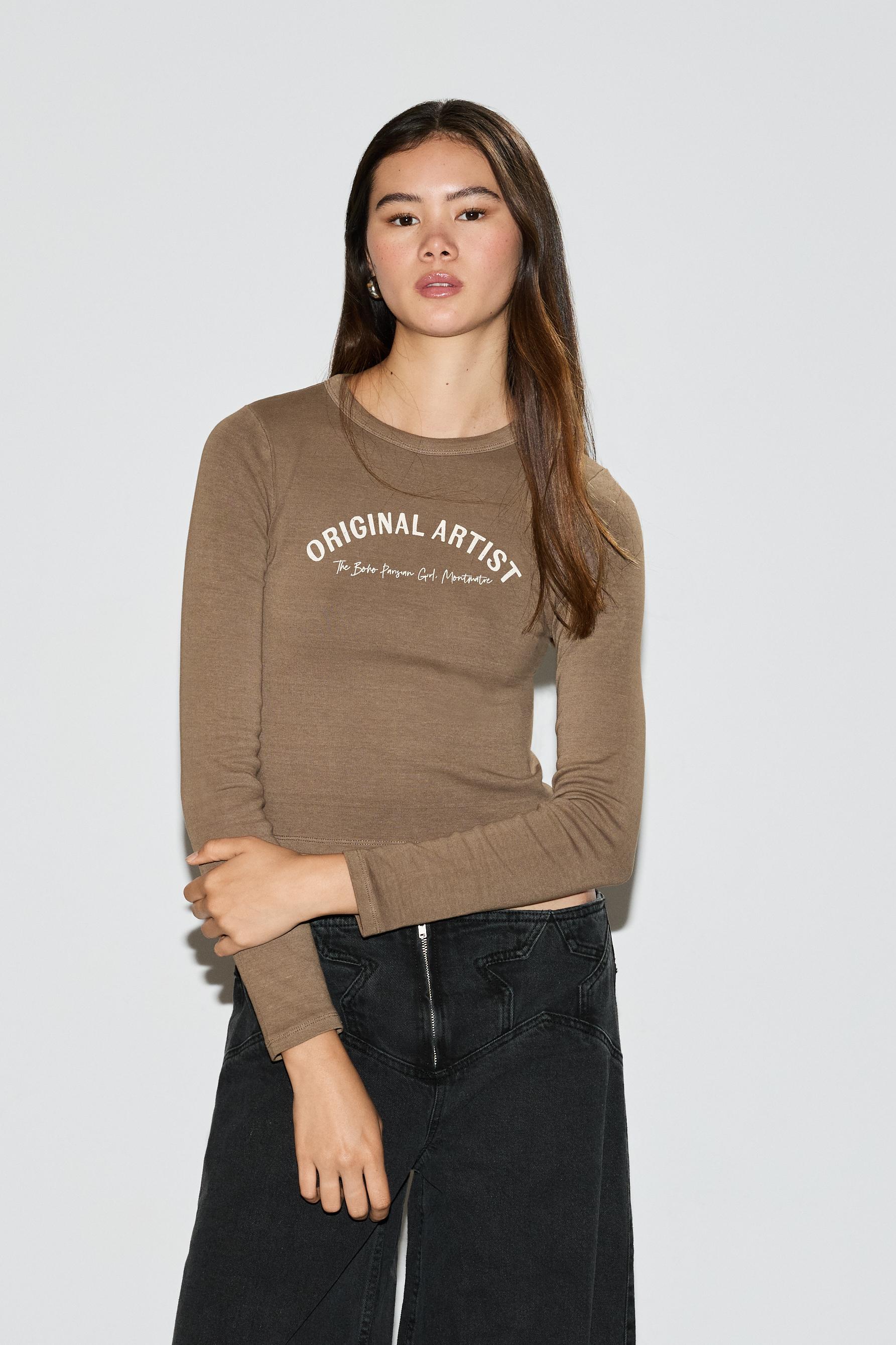 Camiseta estampada efecto lavado