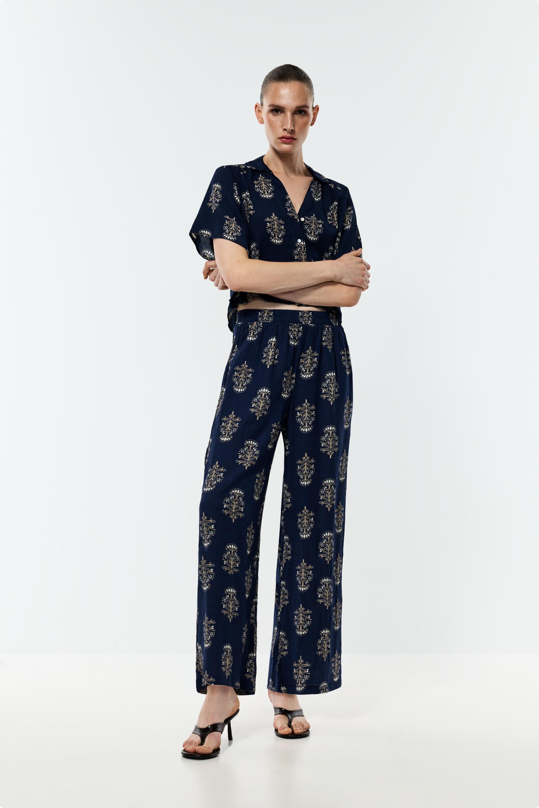 Textured culottes — DEEP BLUE