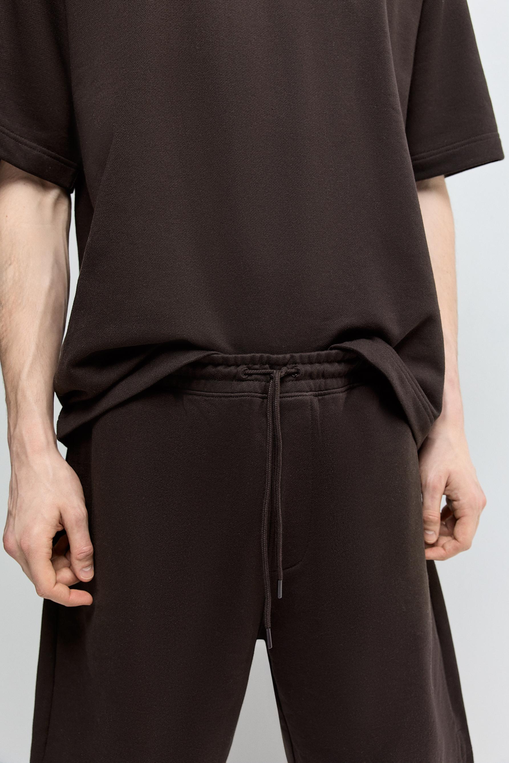 Tracksuit Bermuda shorts — DARK BROWN