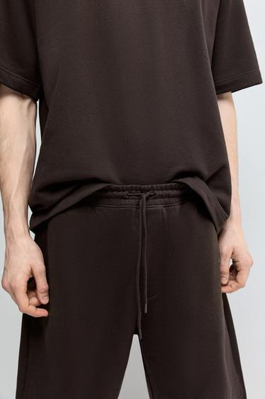 Tracksuit Bermuda shorts — DARK BROWN 3