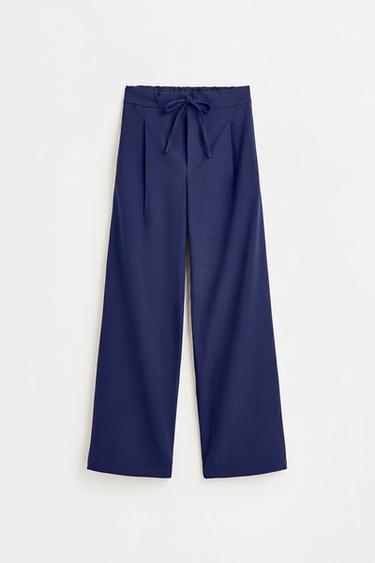 Basic straight trousers — NAVY 6