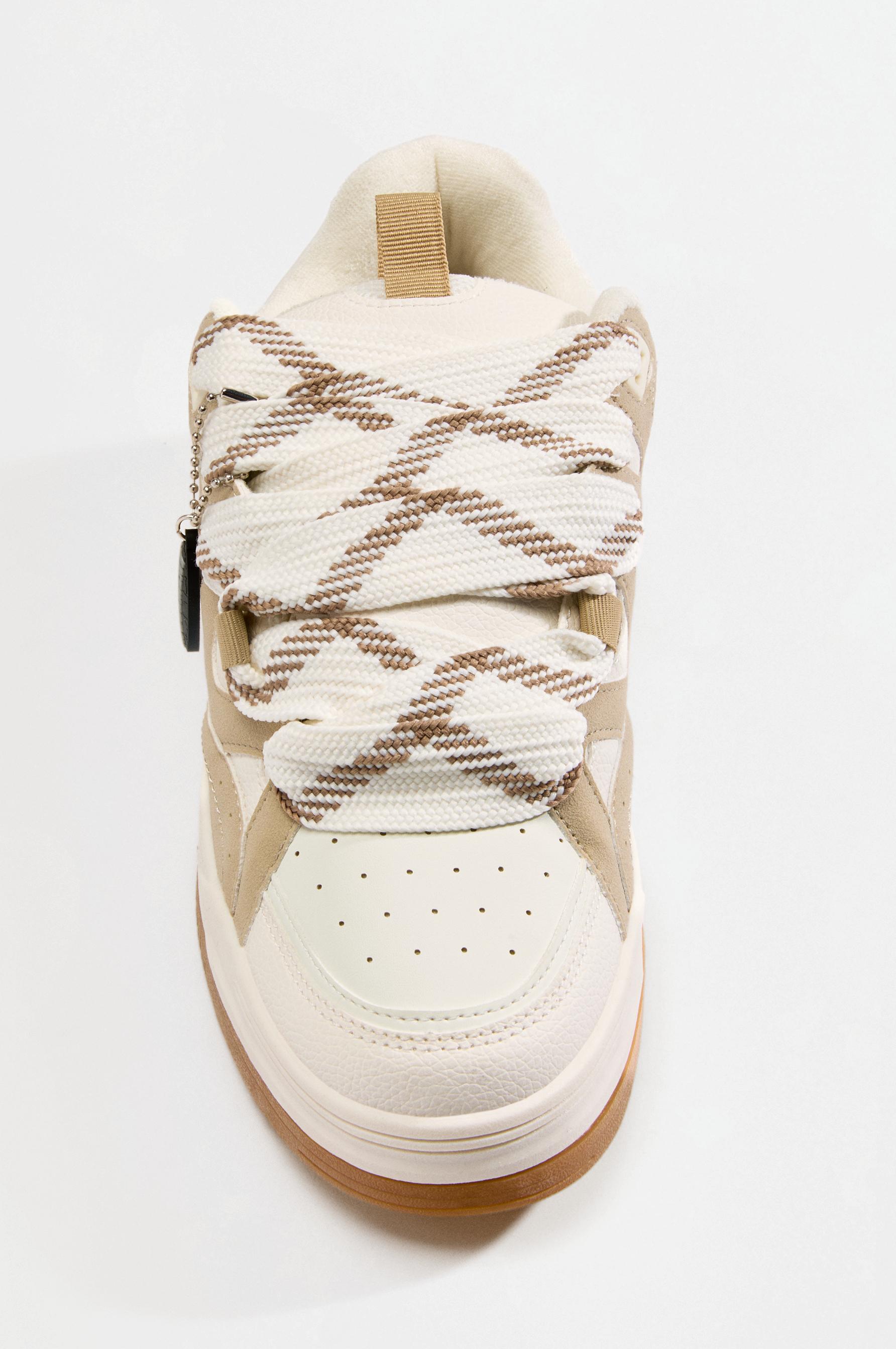 COMBINED VOLUME SNEAKERS — BEIGE