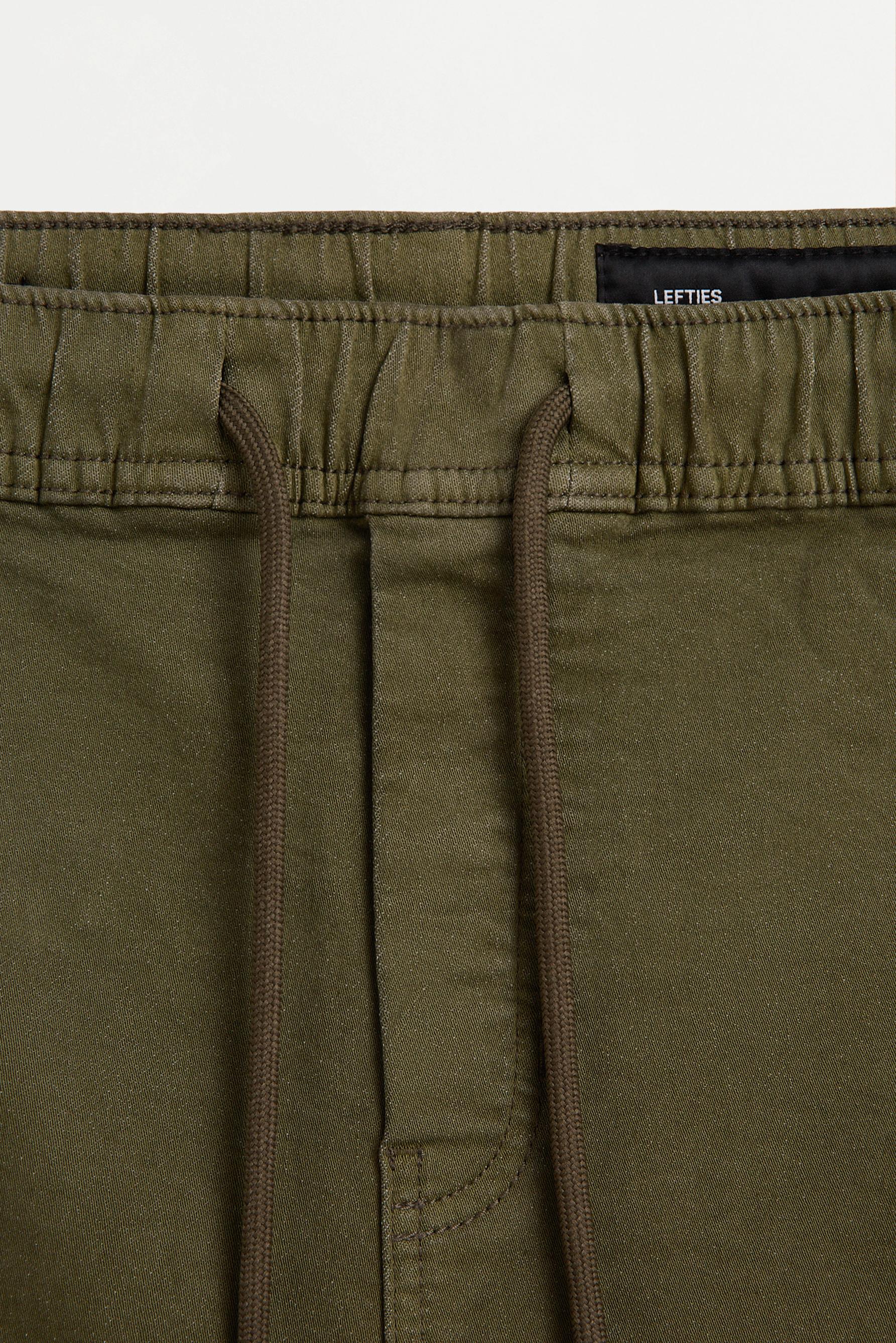 Denim jogger Bermuda shorts — DARK GREEN