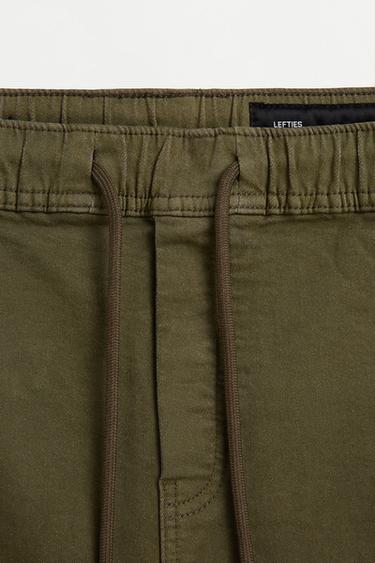 Denim jogger Bermuda shorts — DARK GREEN 7