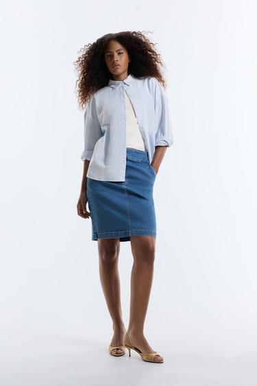 Denim pencil skirt — INDIGO 2