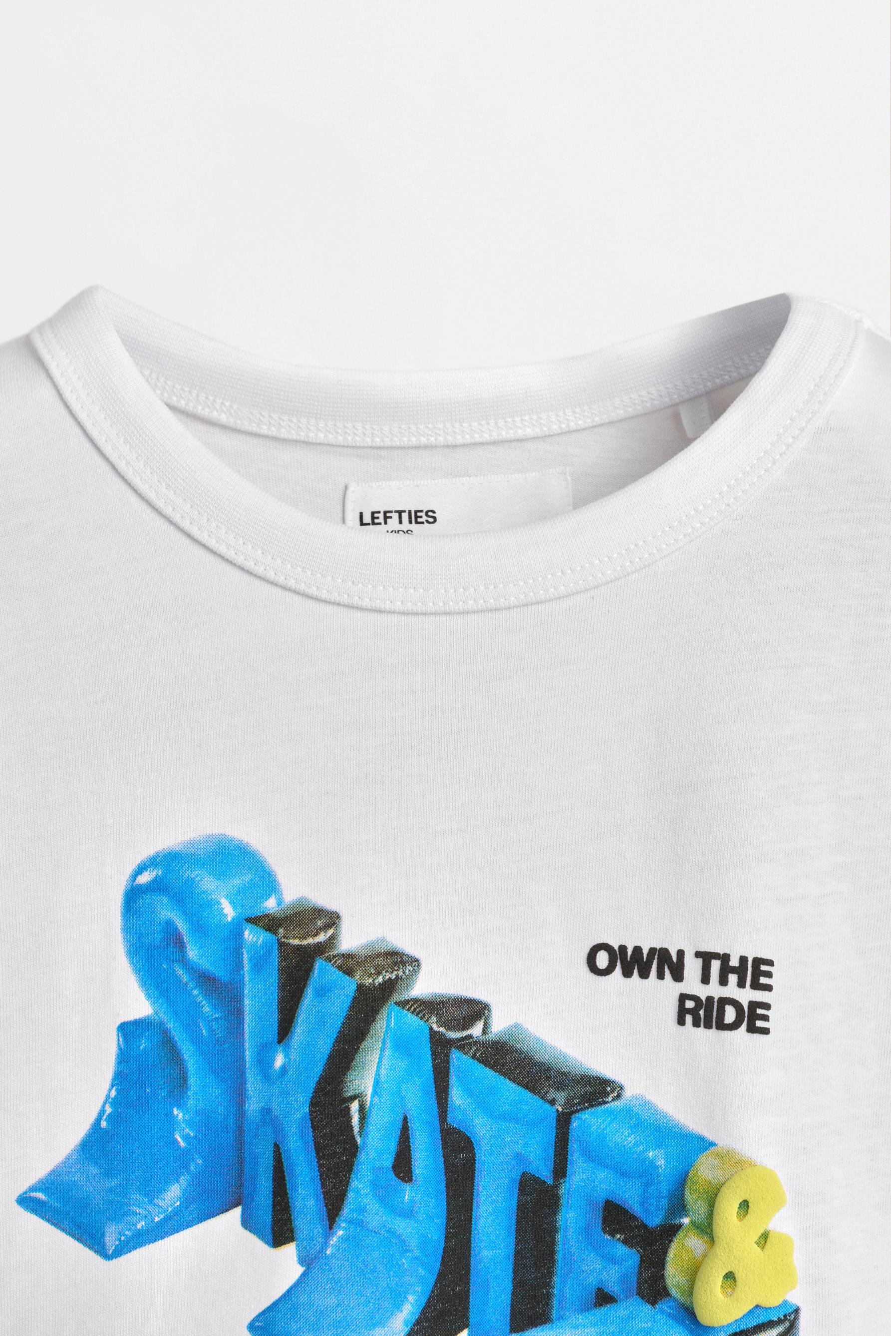 Graffiti print T-shirt — WHITE
