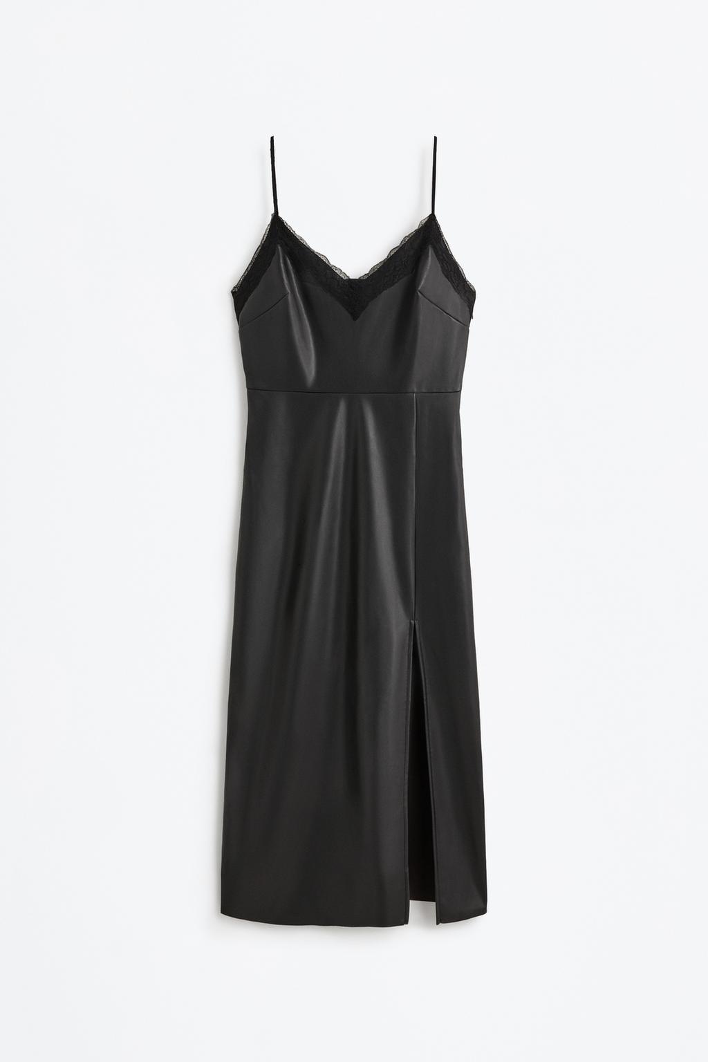 Vestido midi efecto piel