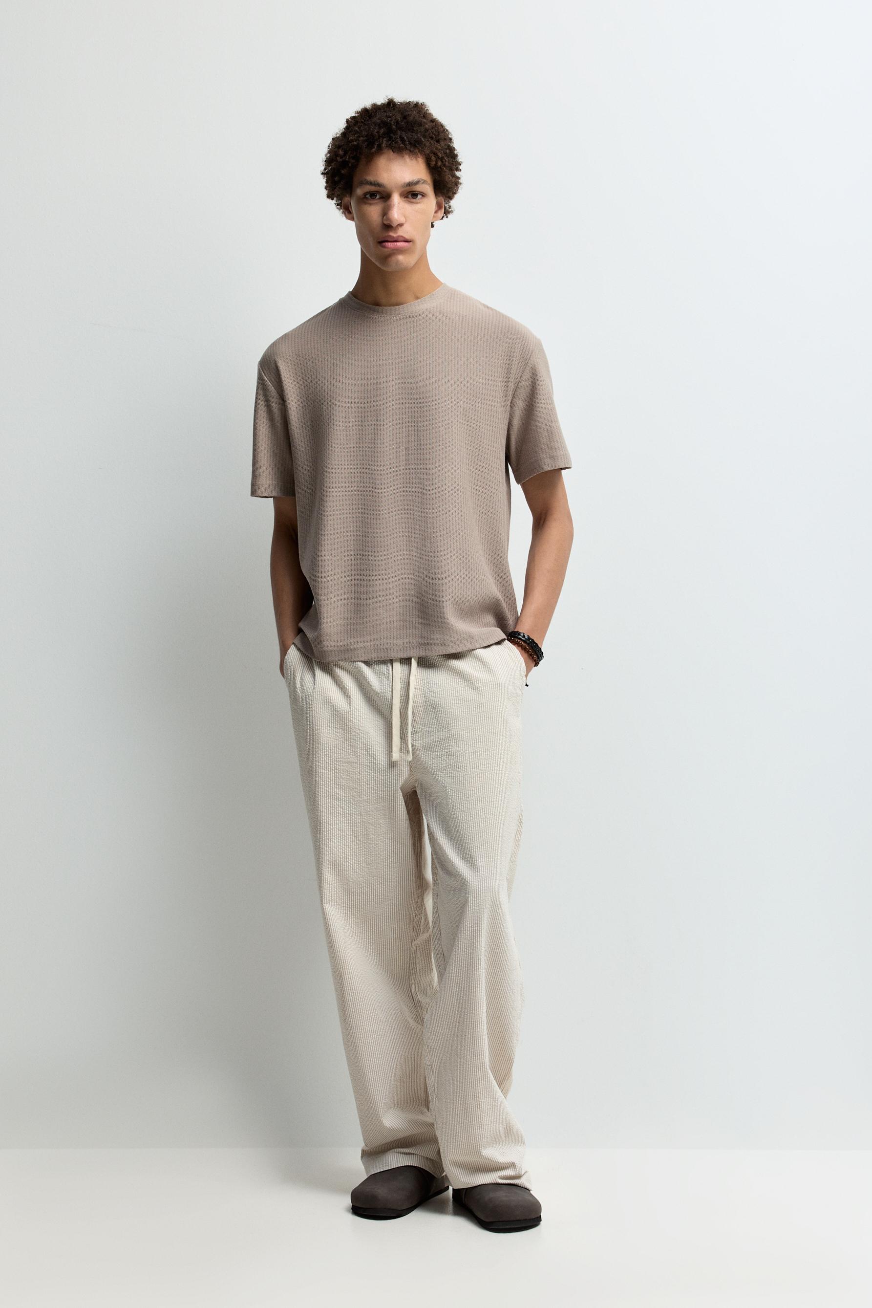 Texture T-shirt — CAMEL