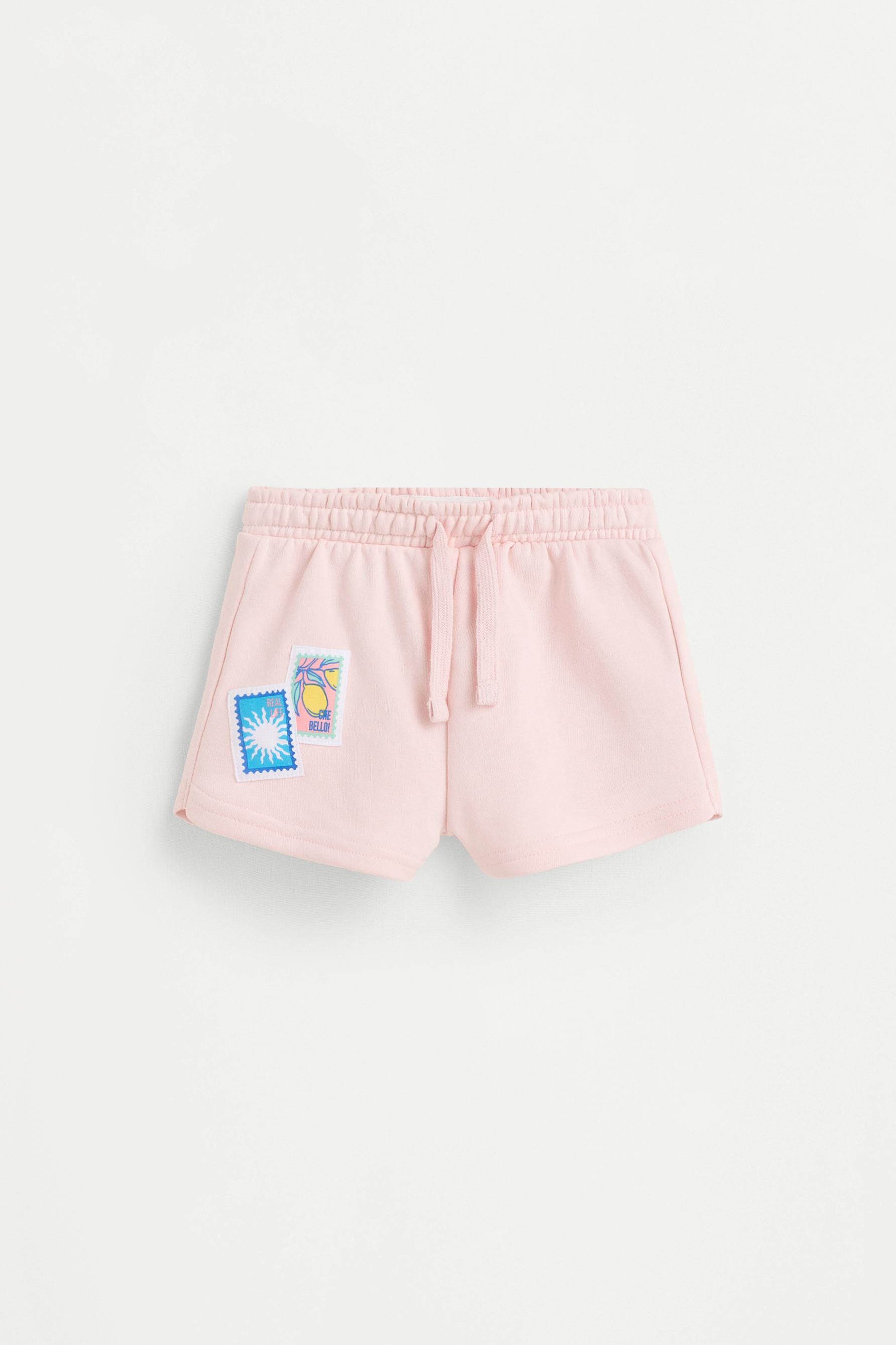 Patch shorts — PALE PINK