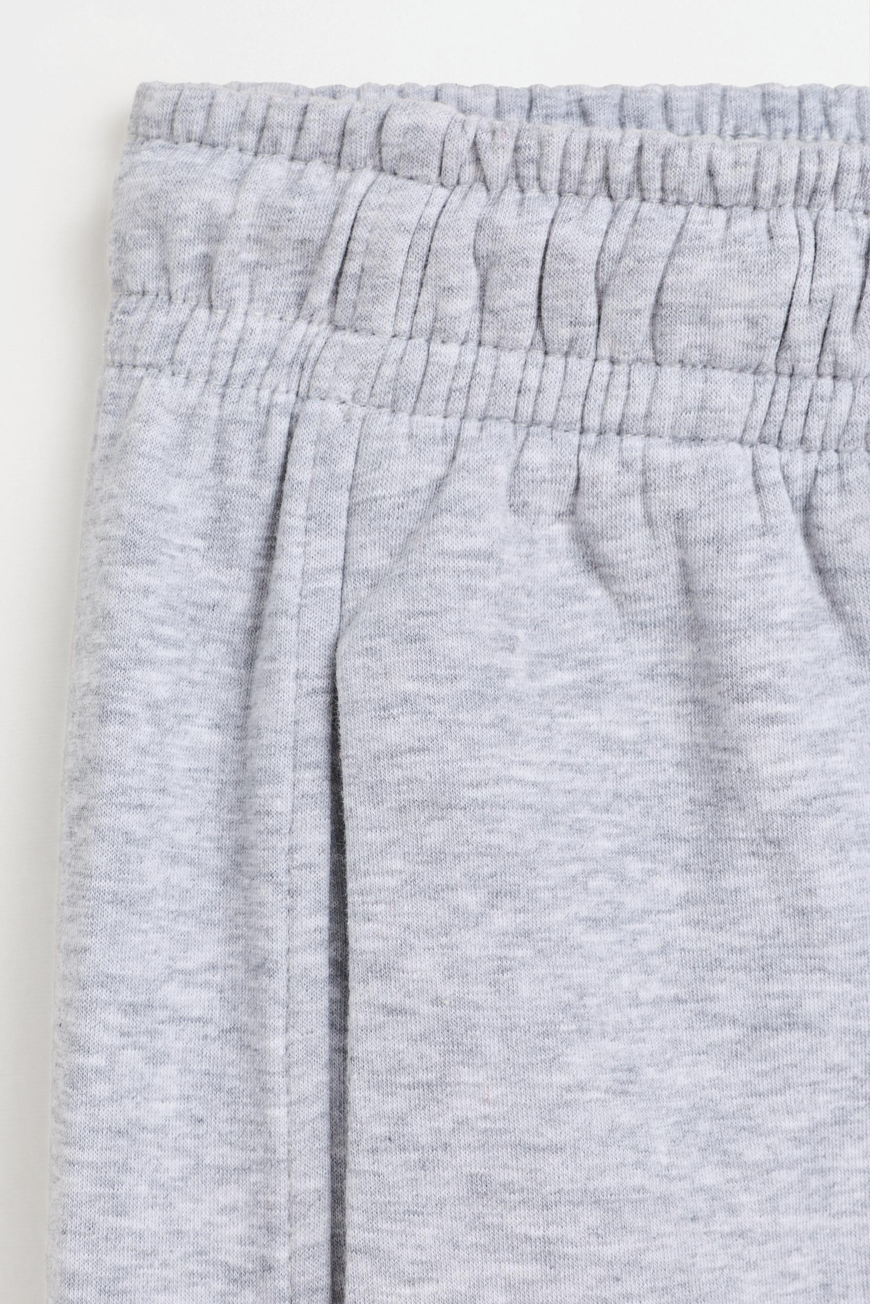 Basic wide-leg tracksuit trousers — GREY MARL