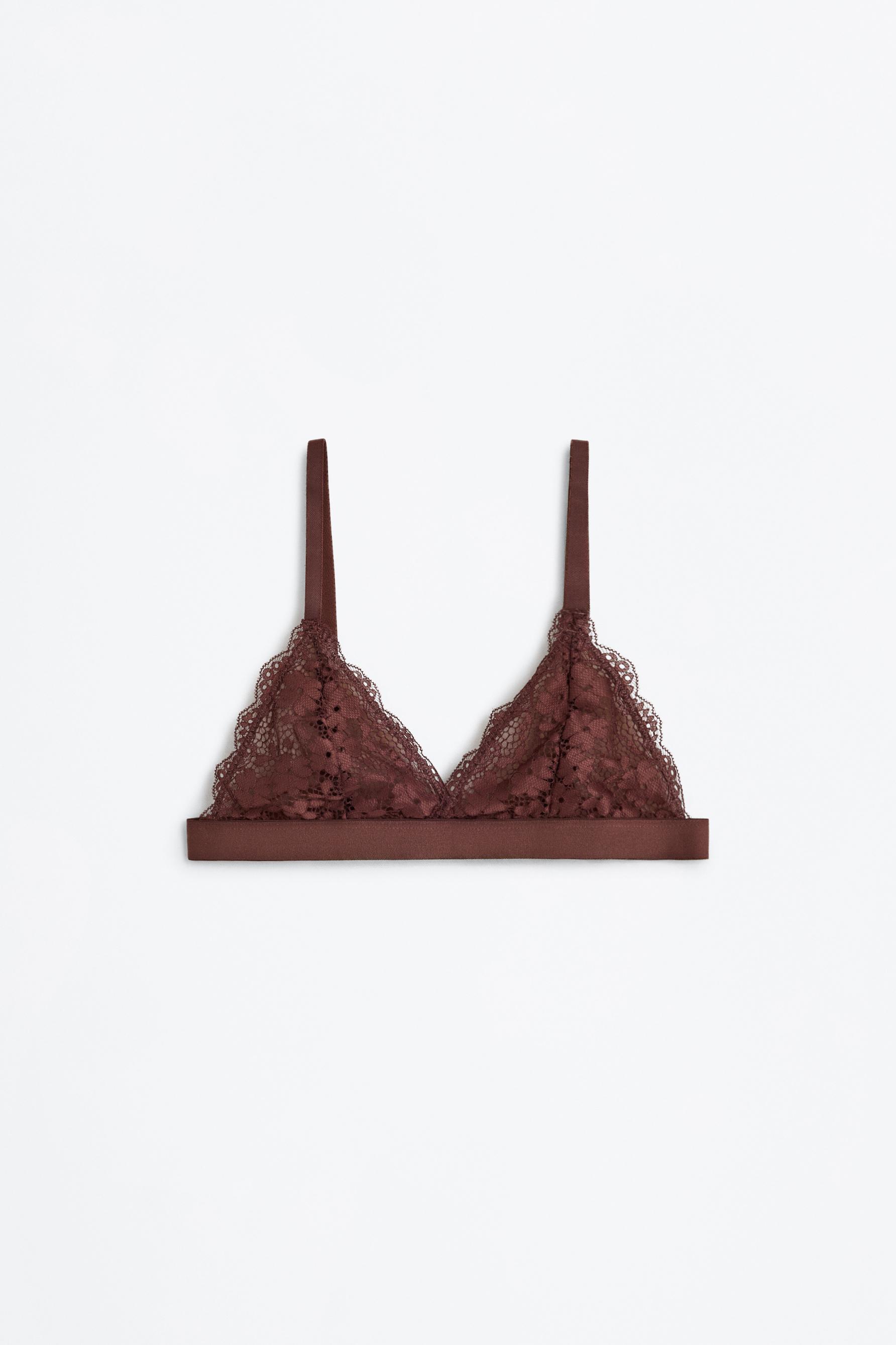 Lace bralette — CHOCOLATE