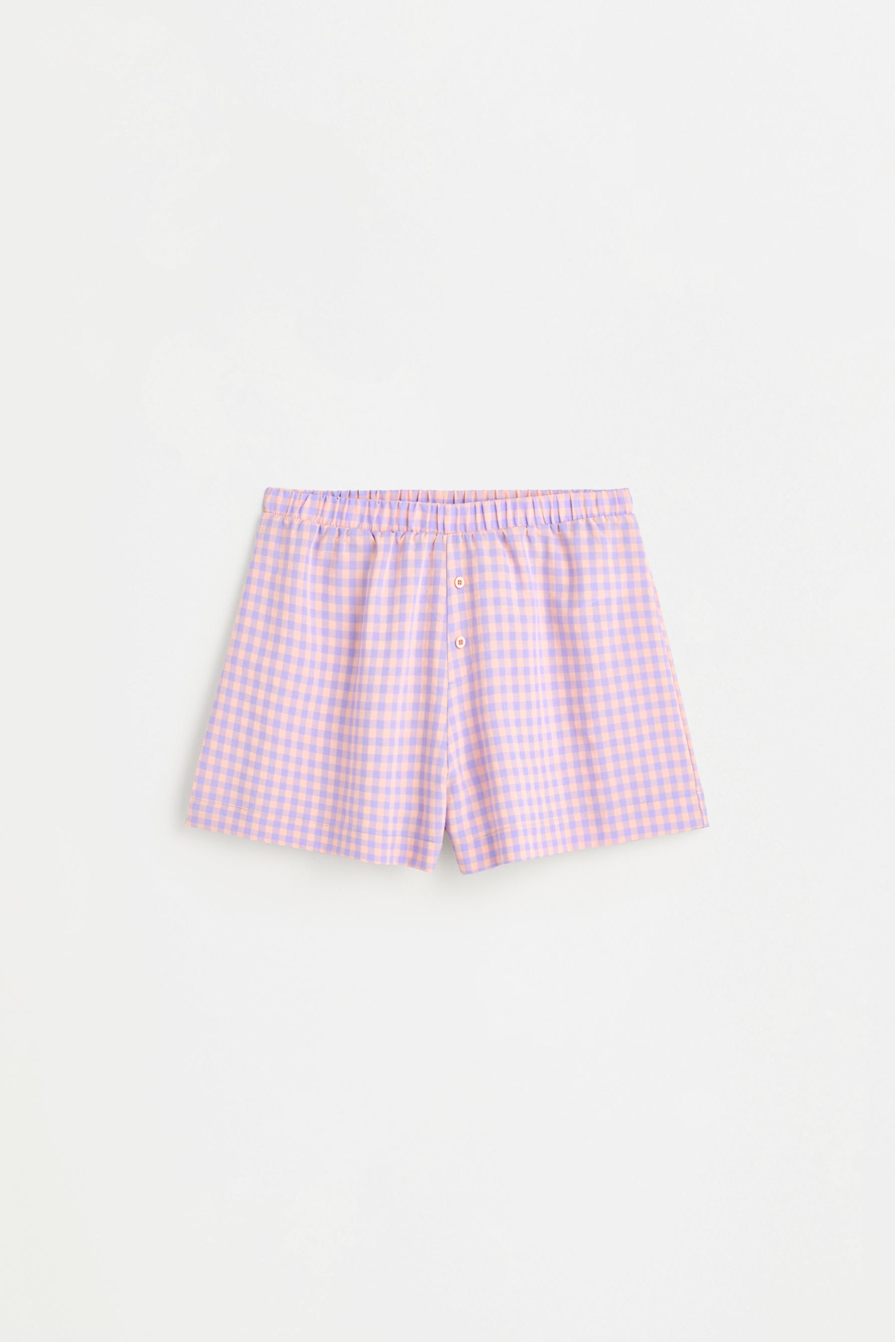 Gingham boxer shorts — LILAC PINK