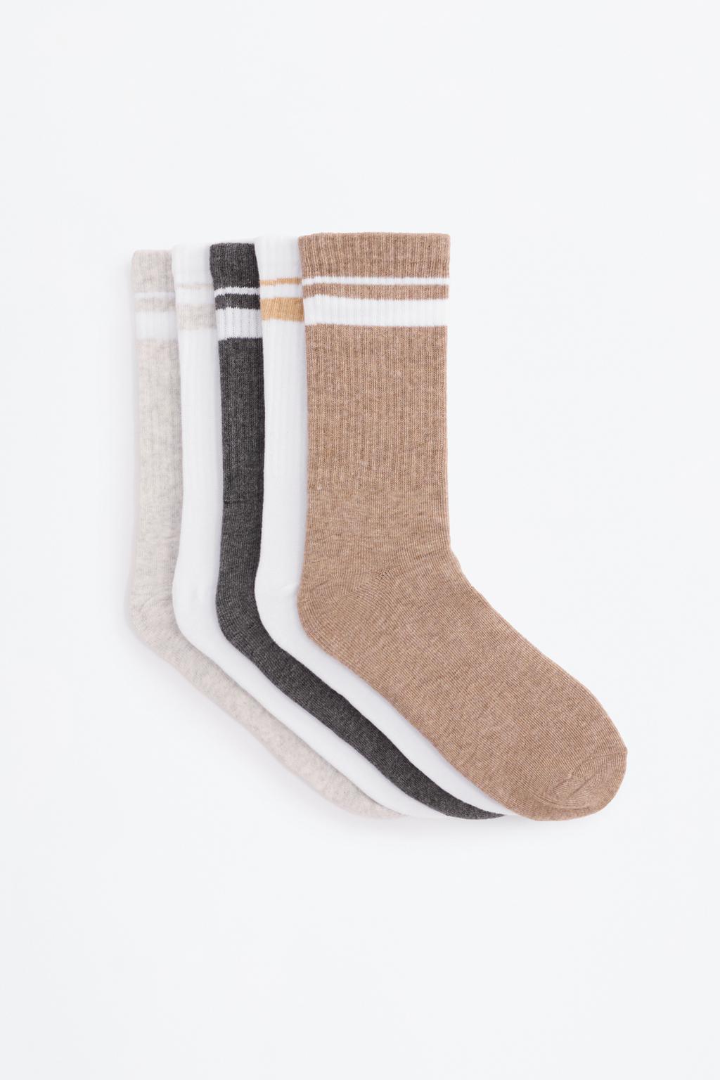 Pack of 5 high sports socks