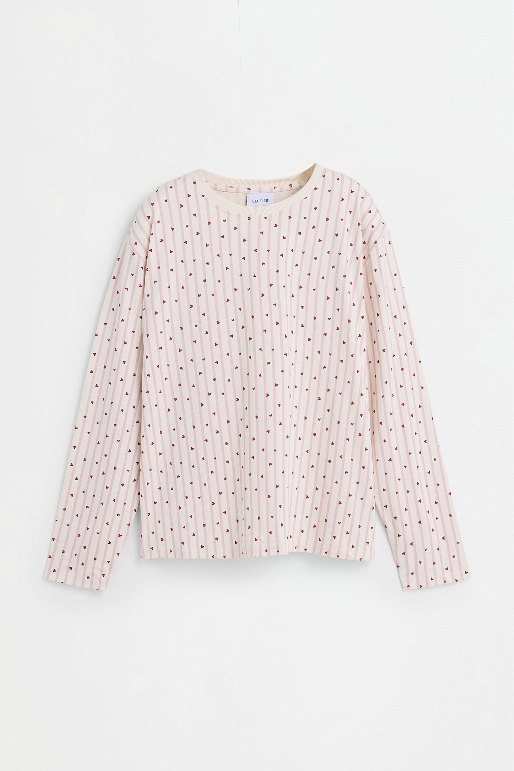 Long printed pyjamas — ECRU/RED