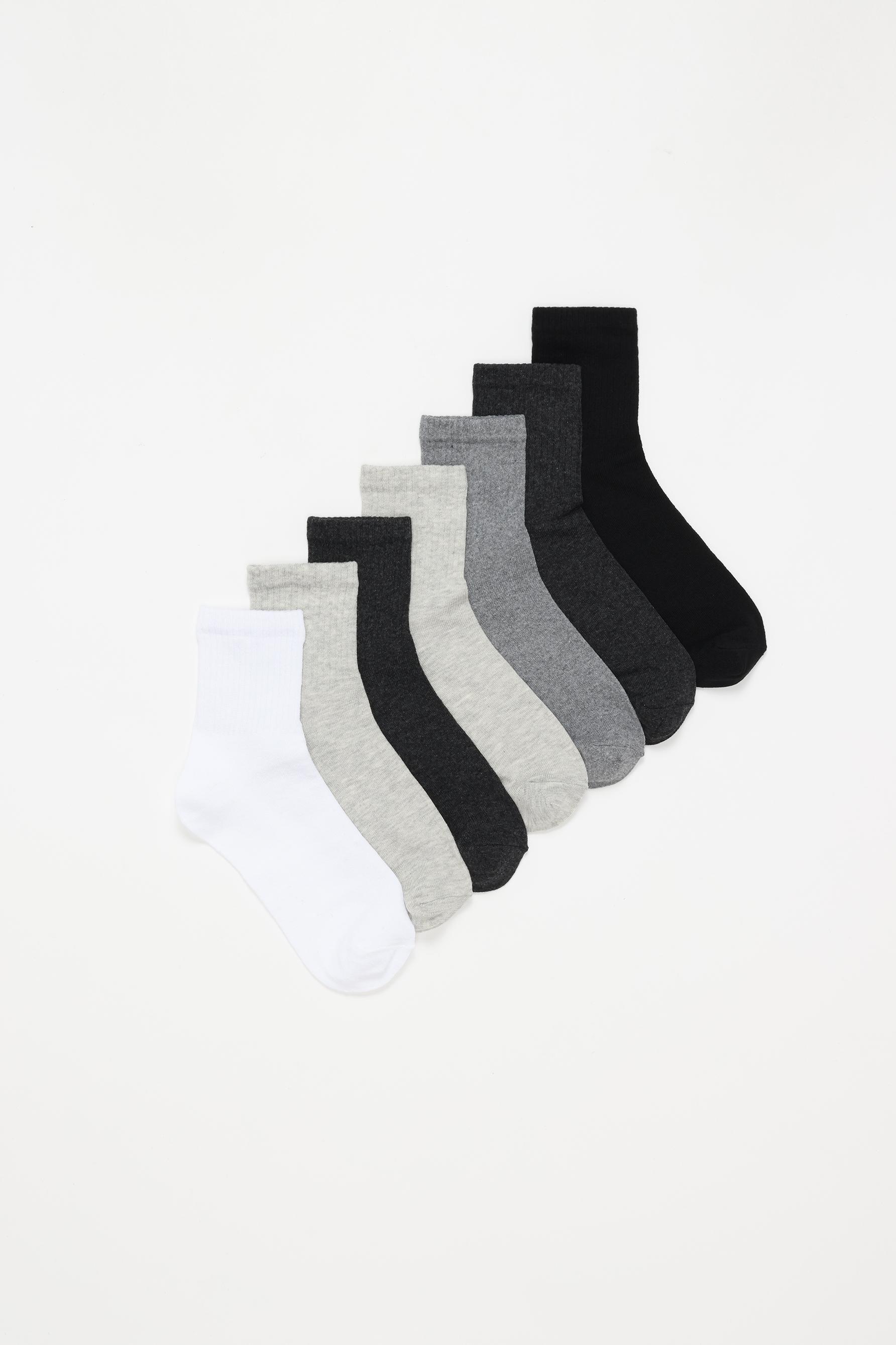 Pack 7 calcetines tobillero alto básicos