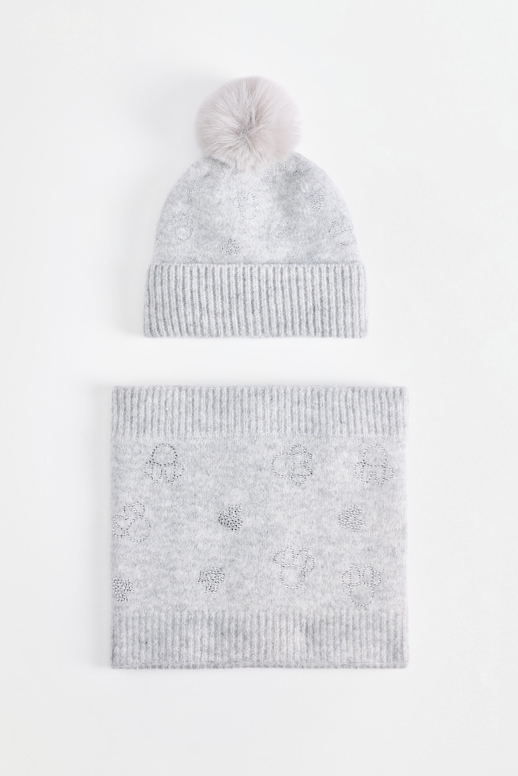 Set Minnie Mouse ©Disney de gorro y cuello con brillos