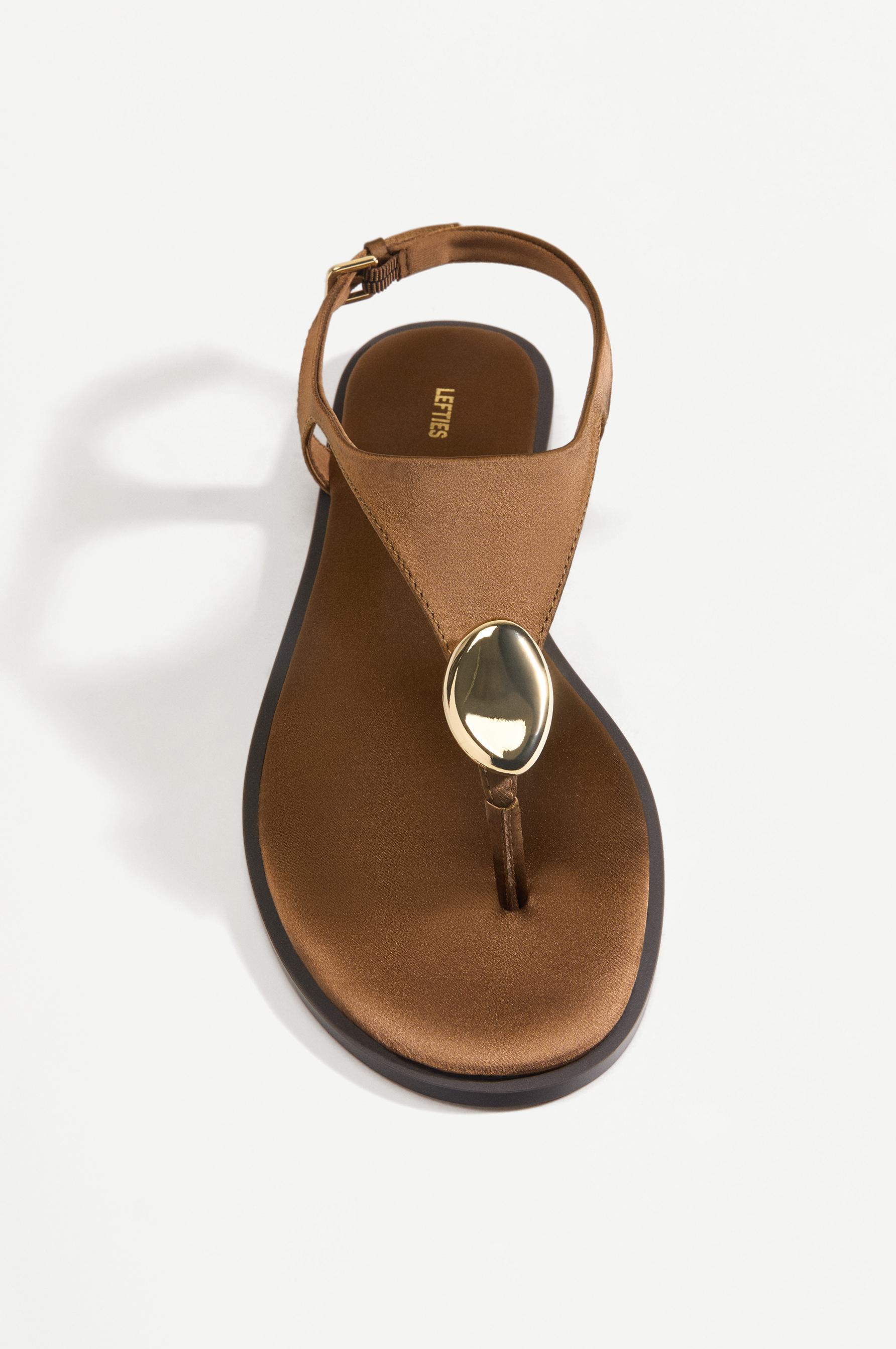 Beaded flat slider sandals — 1-108