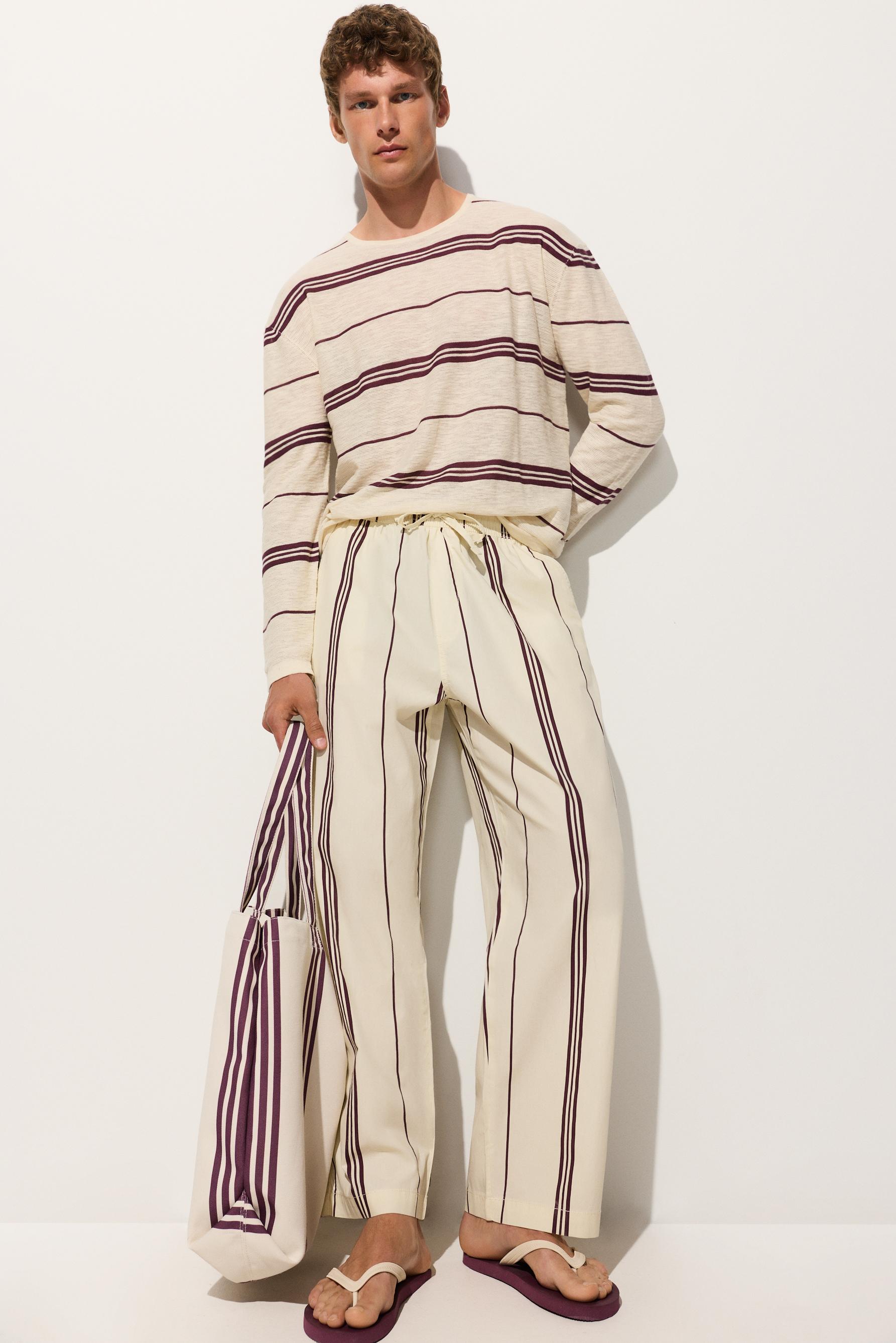 Men's | Beige stripe joggers — OFF WHITE