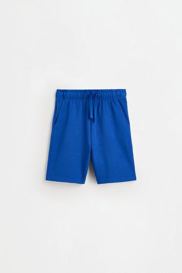 Jogger plush Bermuda shorts — INK BLUE 1