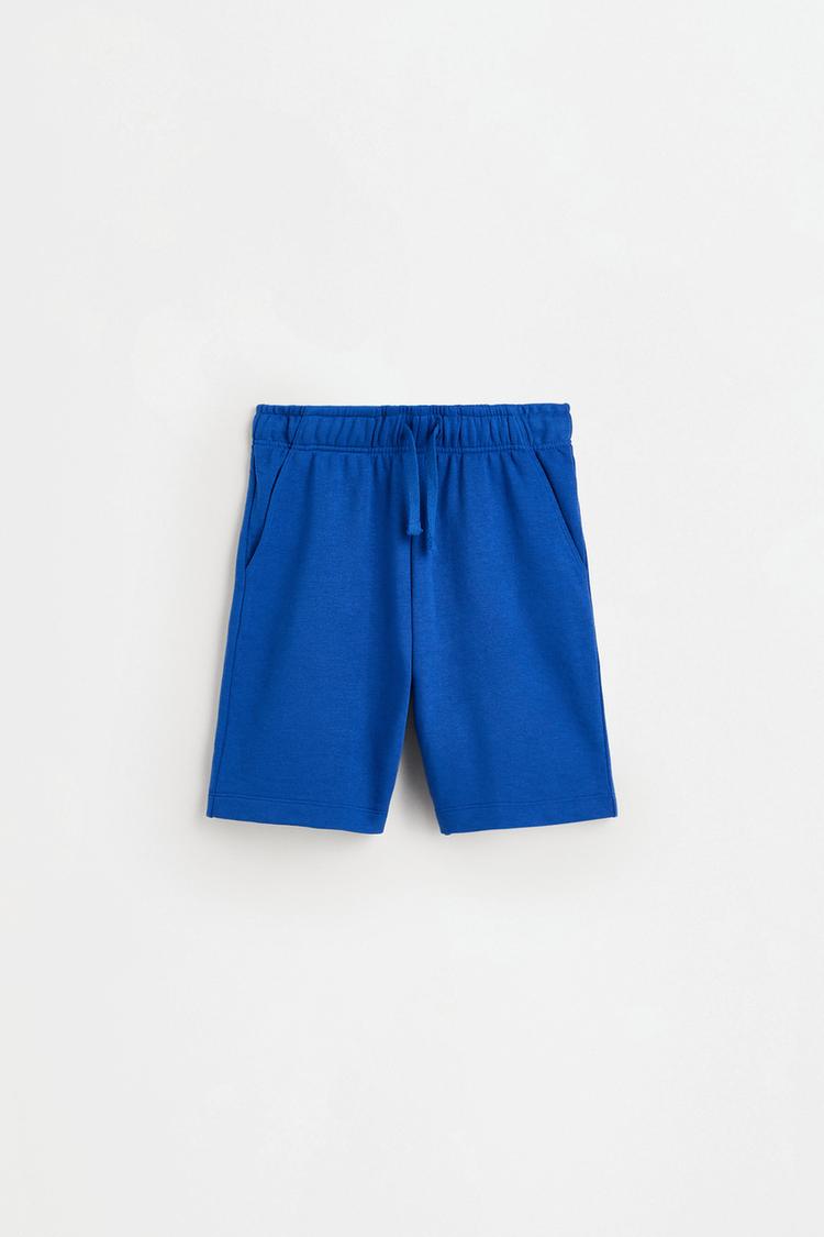 Jogger plush Bermuda shorts — INK BLUE