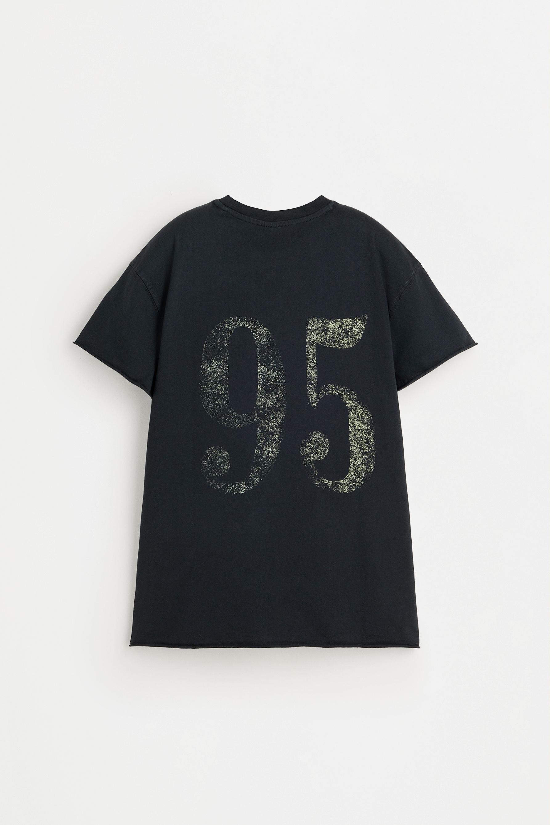 Faded effect printed T-shirt — DARK GREY