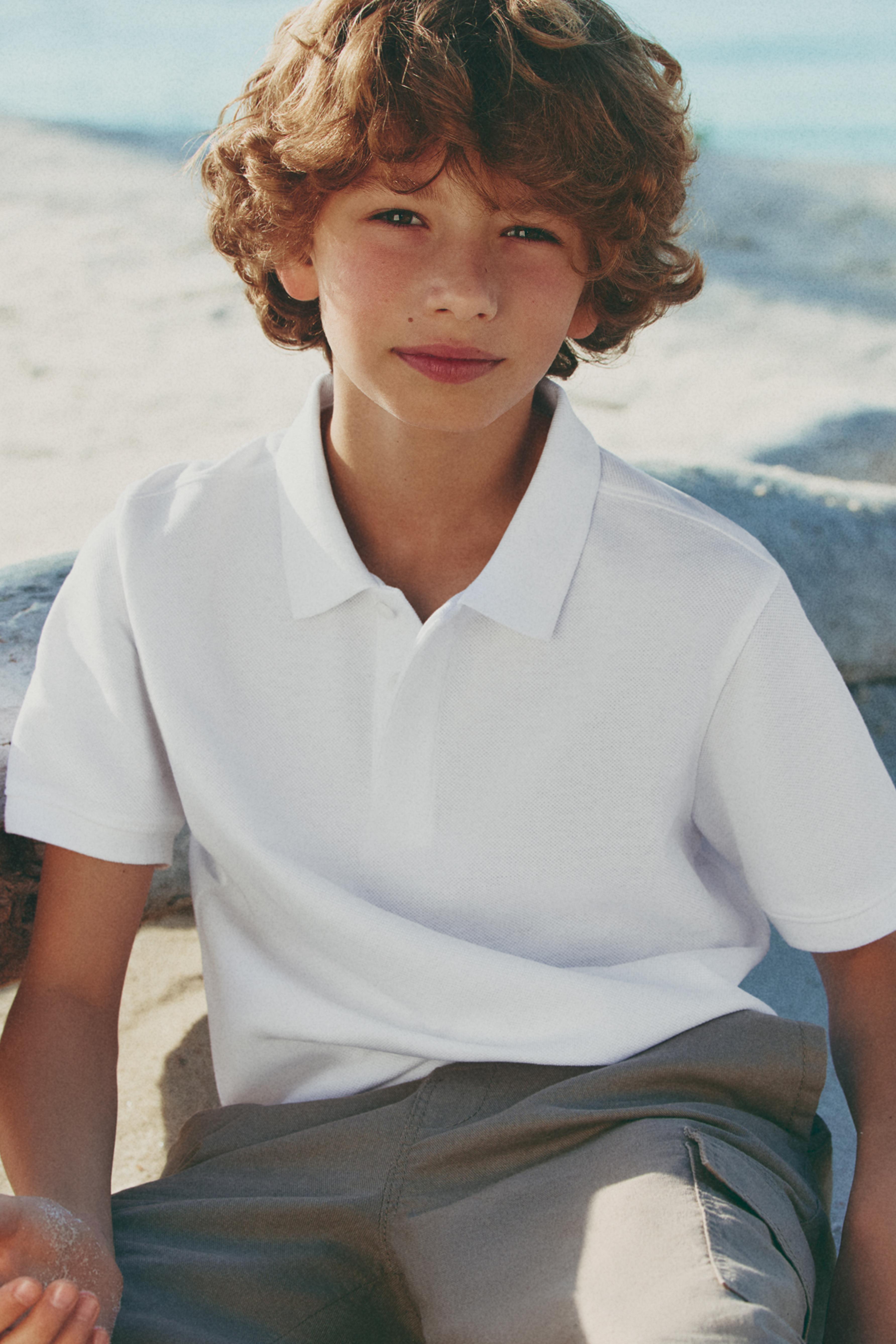 Basic polo shirt — WHITE
