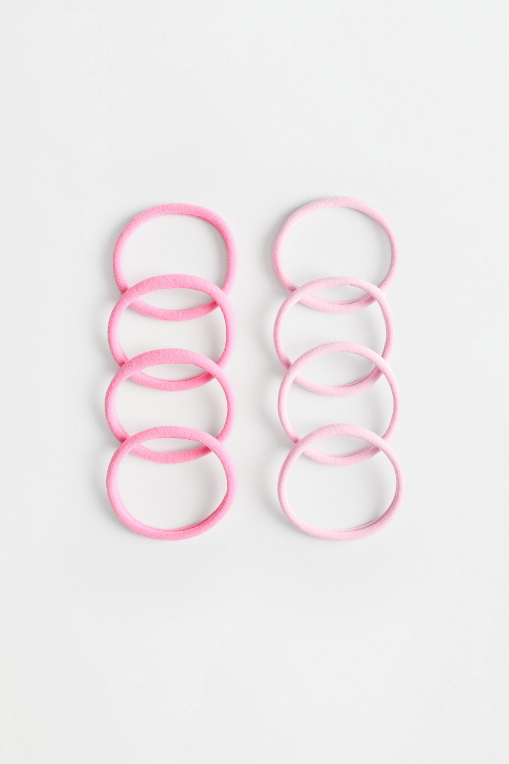 Angel ©Disney hair elastics and clips (10-piece set) — PASTEL PINK
