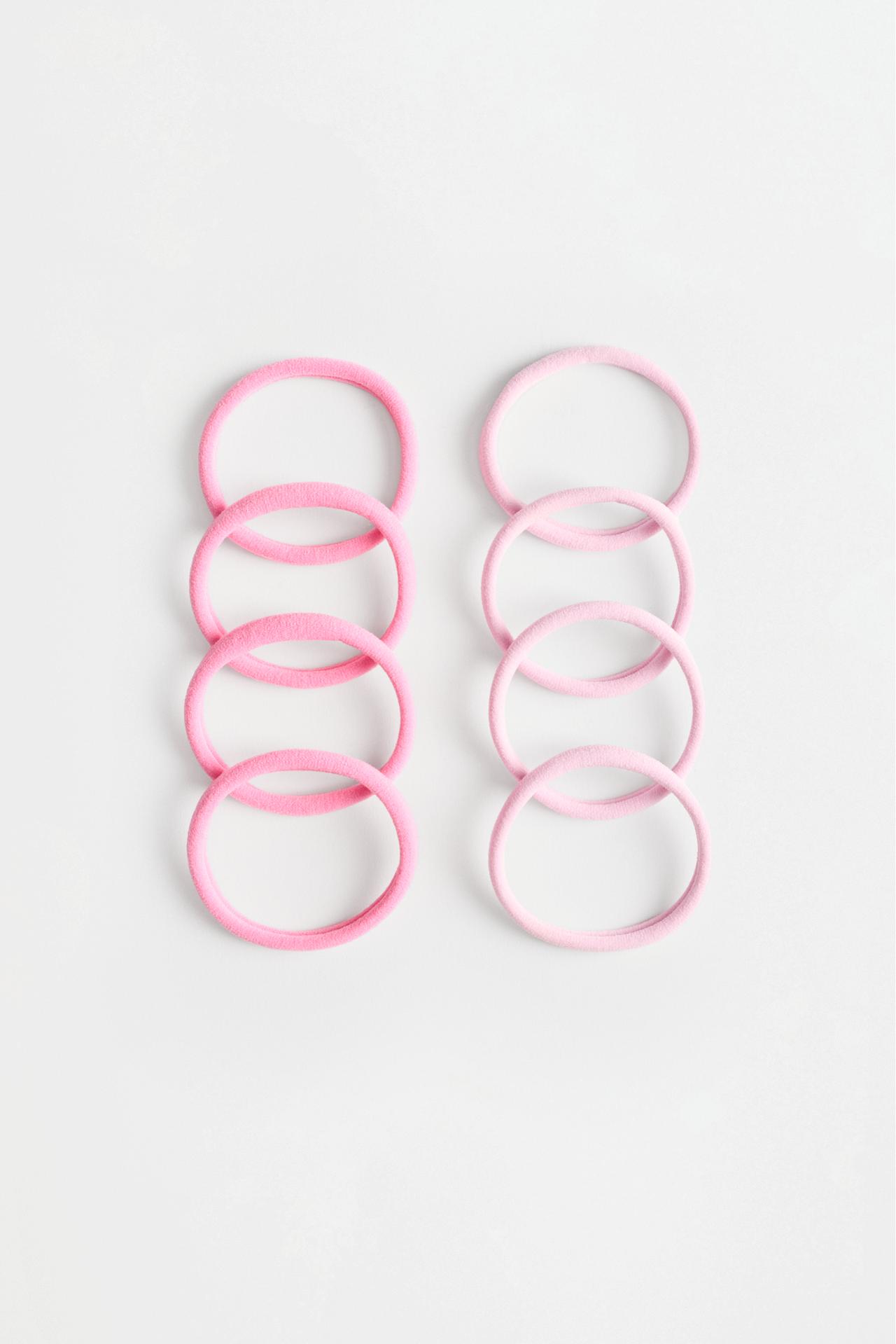 Angel ©Disney hair elastics and clips (10-piece set) — PASTEL PINK