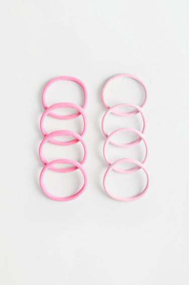 Angel ©Disney hair elastics and clips (10-piece set) — PASTEL PINK 3
