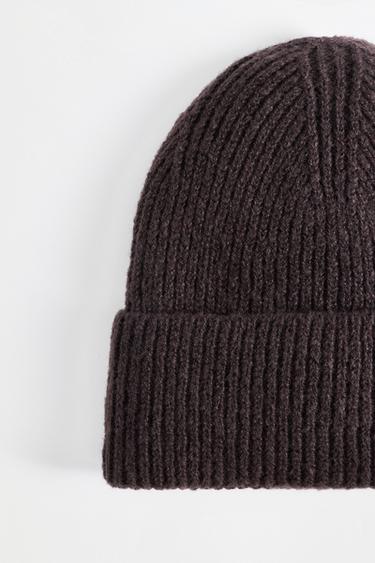 Ribbed knit beanie — CHOCOLATE 3