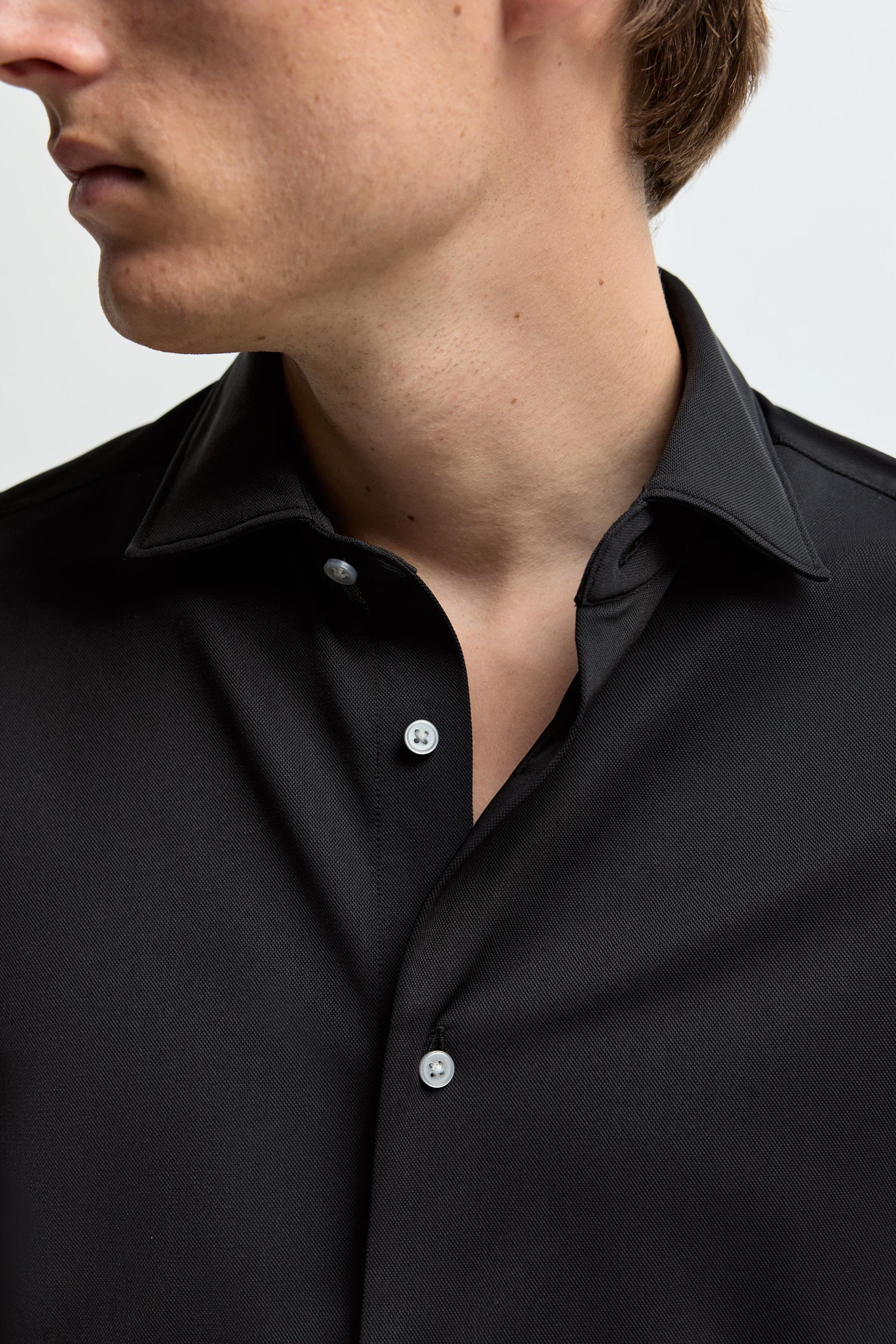 Slim fit tailored shirt — BLACK