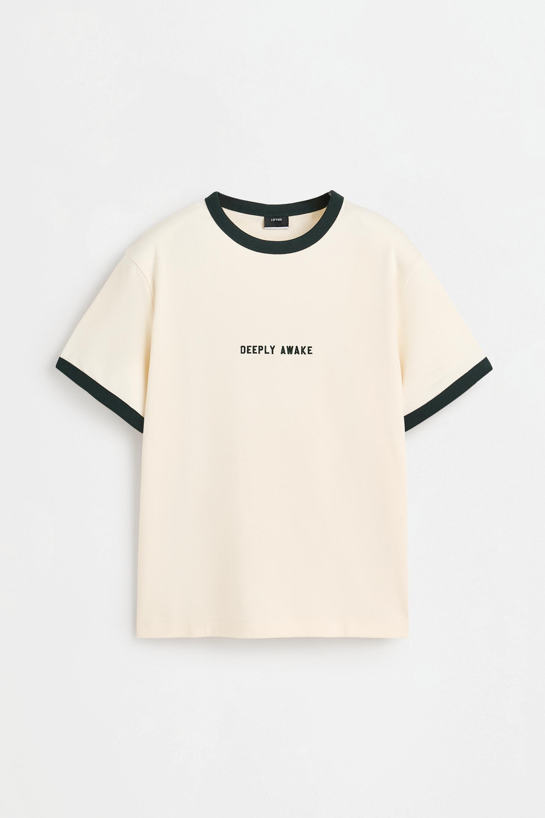 Contrast print T-shirt — OFF WHITE