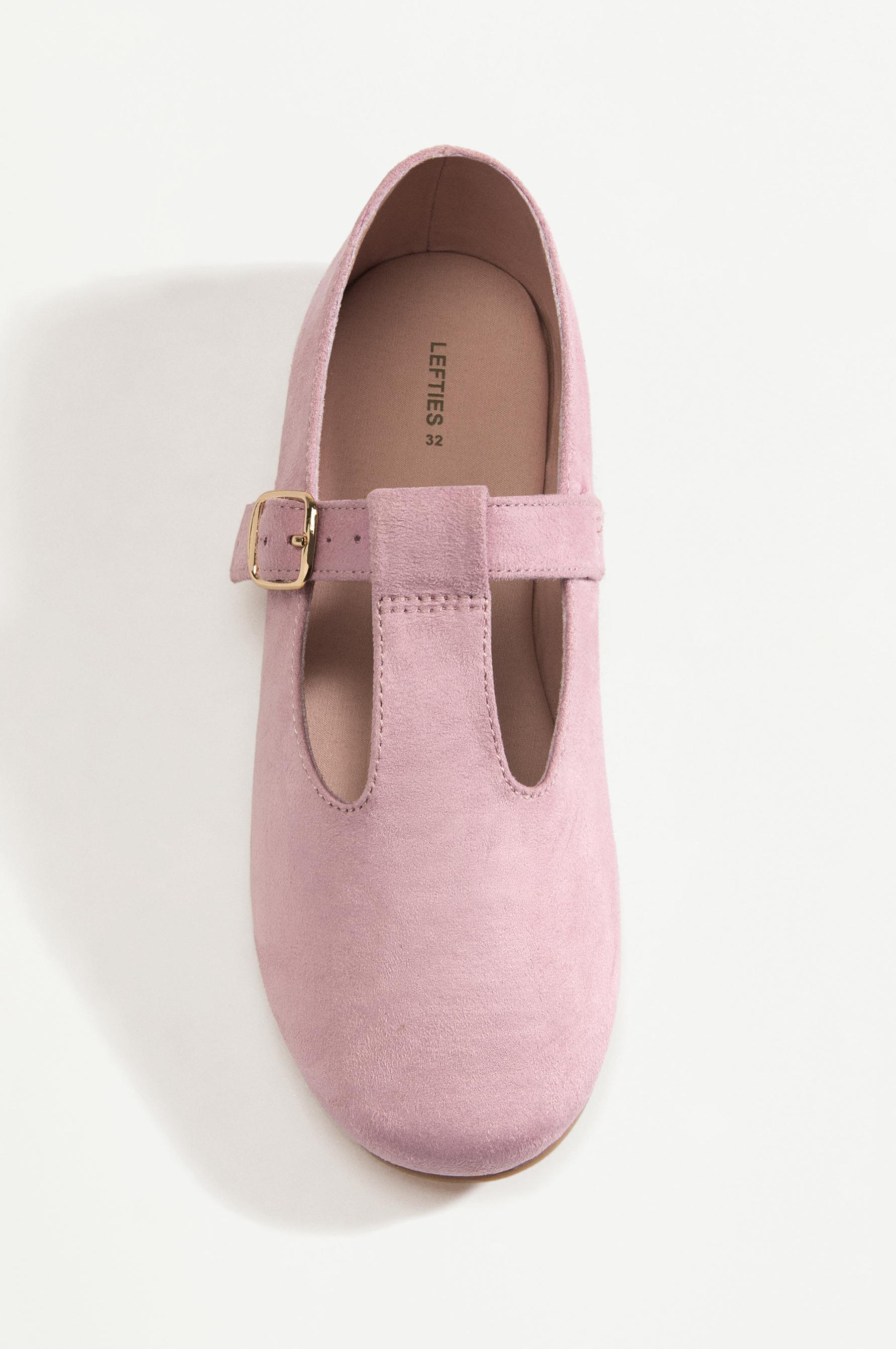 T-strap ballet flats — PALE PINK