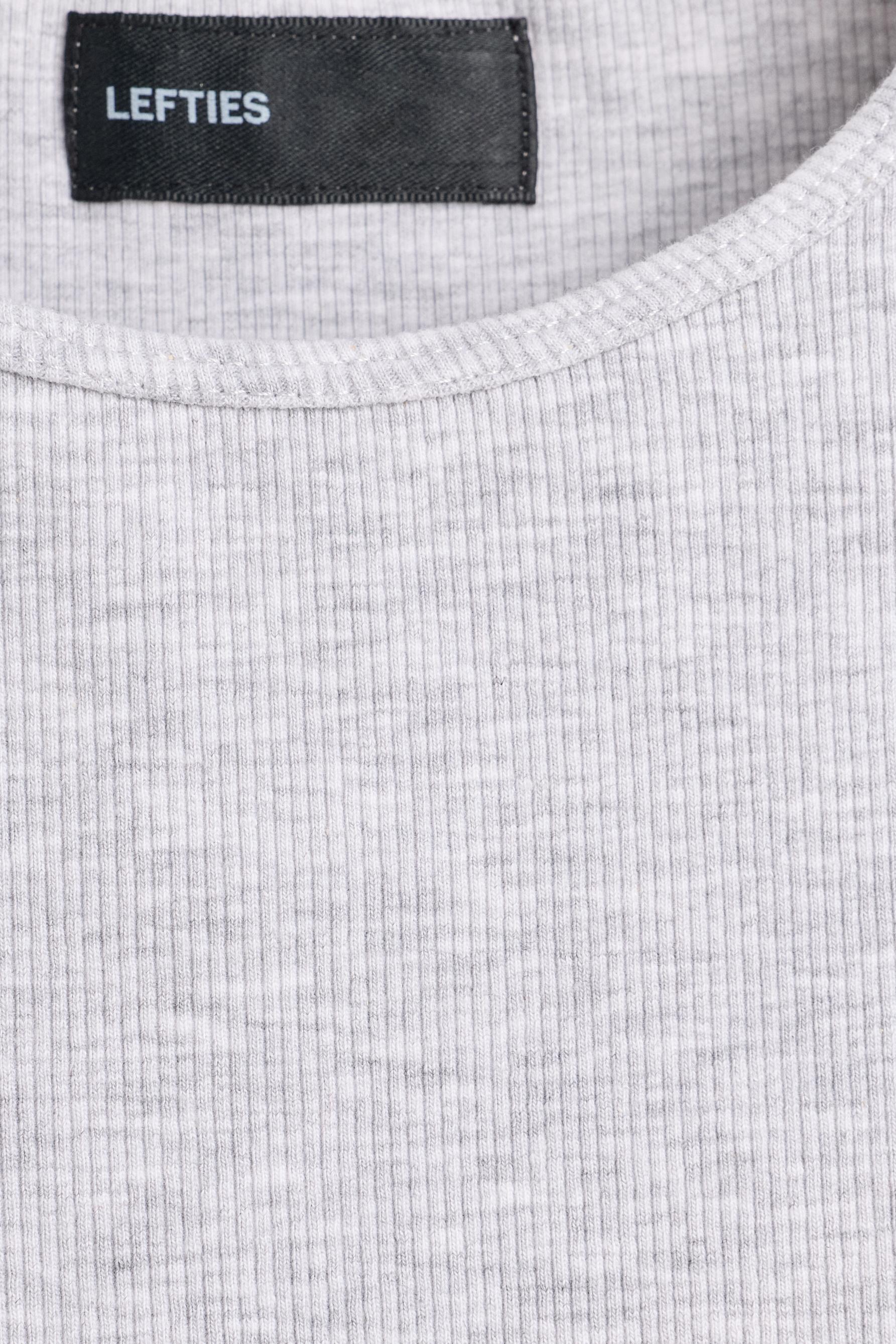 Ribbed T-shirt — GREY MARL