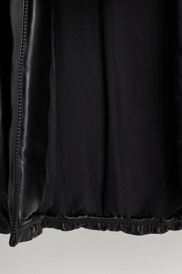 Quilted leather effect jacket — BLACK 5