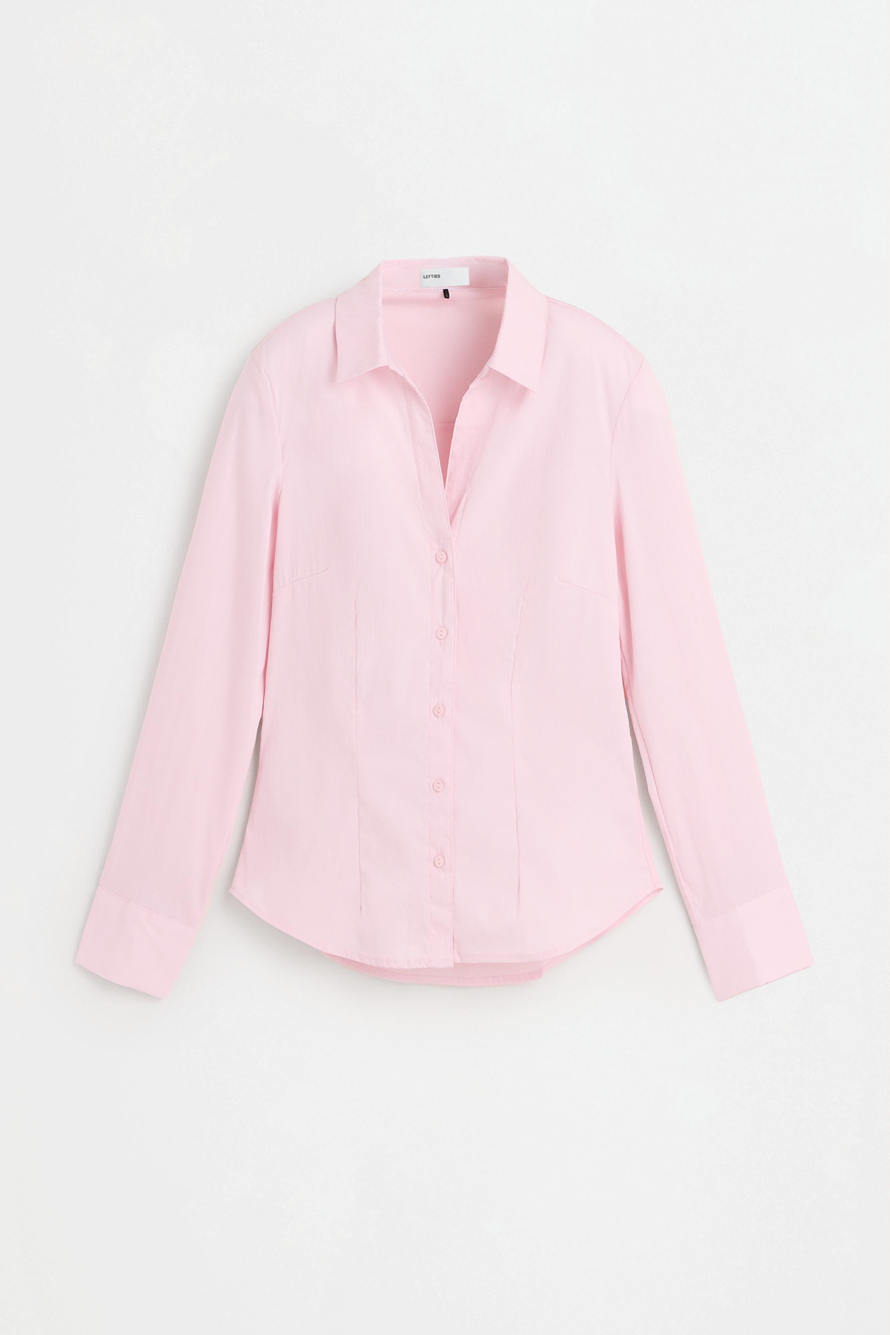 Printed poplin shirt — ROSE PINK