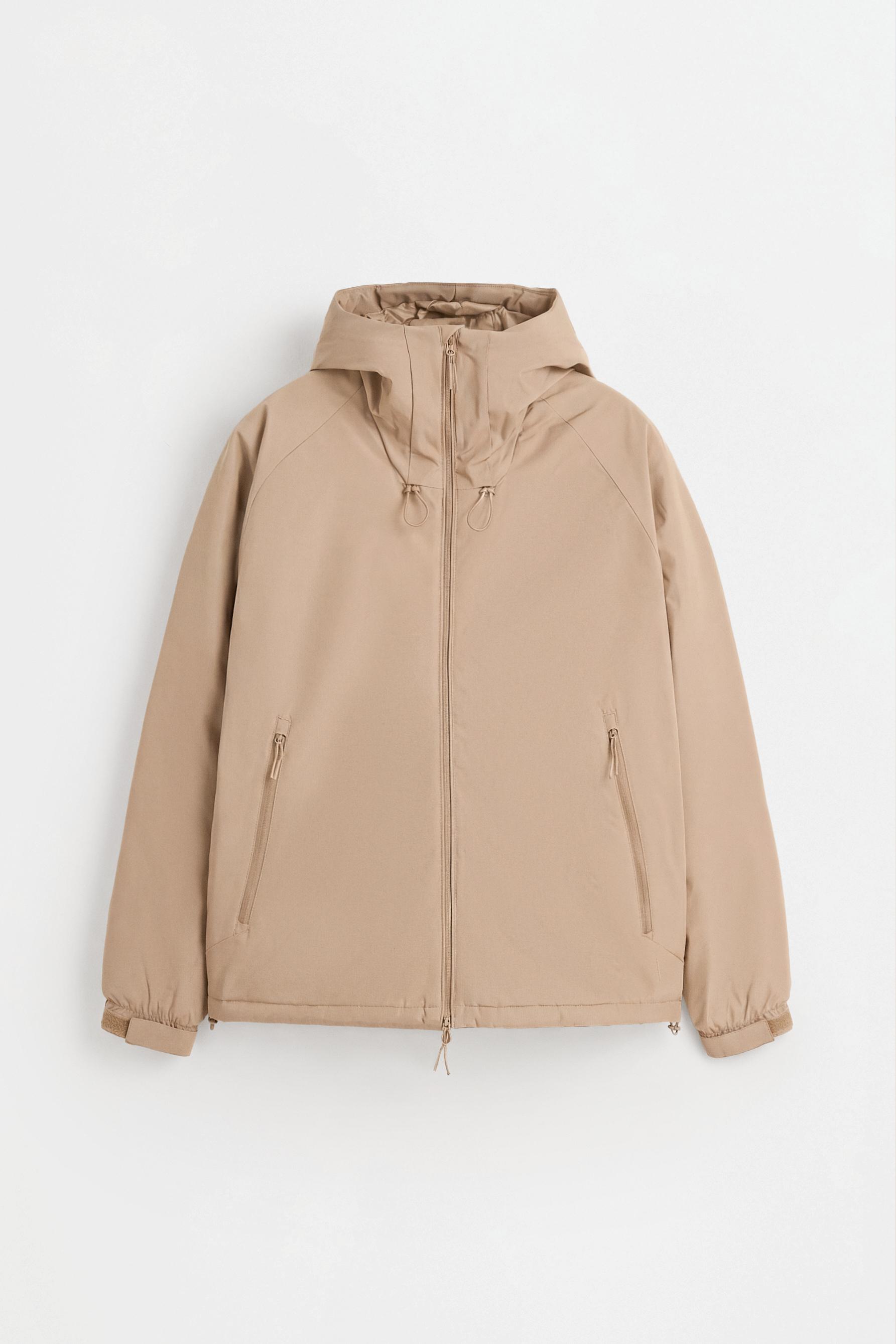 Padded hooded jacket — BEIGE