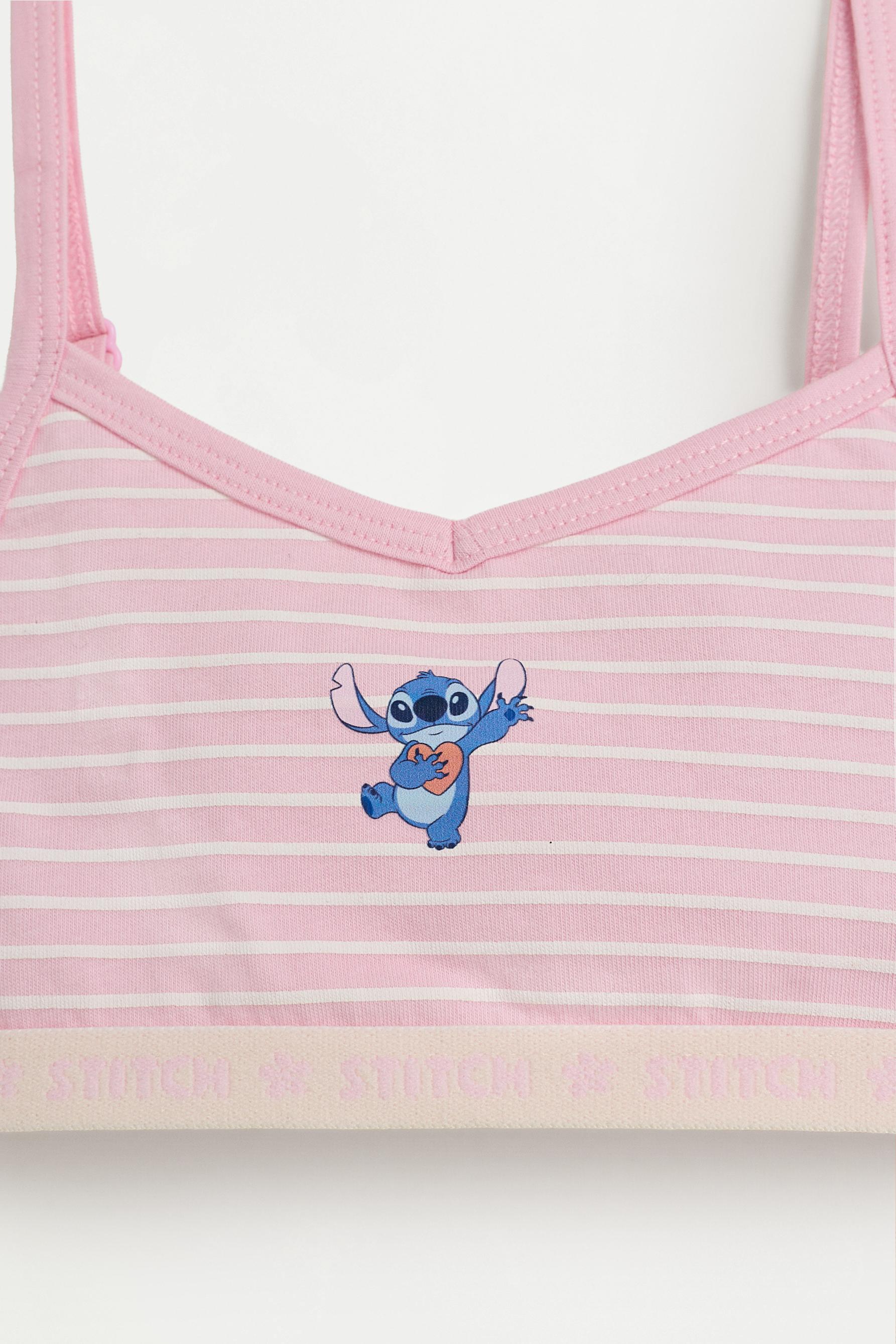 Stitch & Angel ©Disney triangle top (3-pack) — SKY BLUE