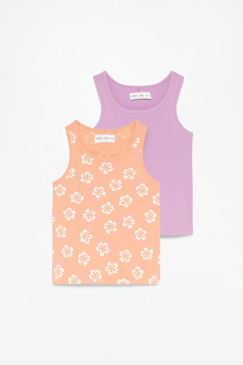 Camiseta Tirantes Camiseta Fucsia Niña Conjunto De Camisas De