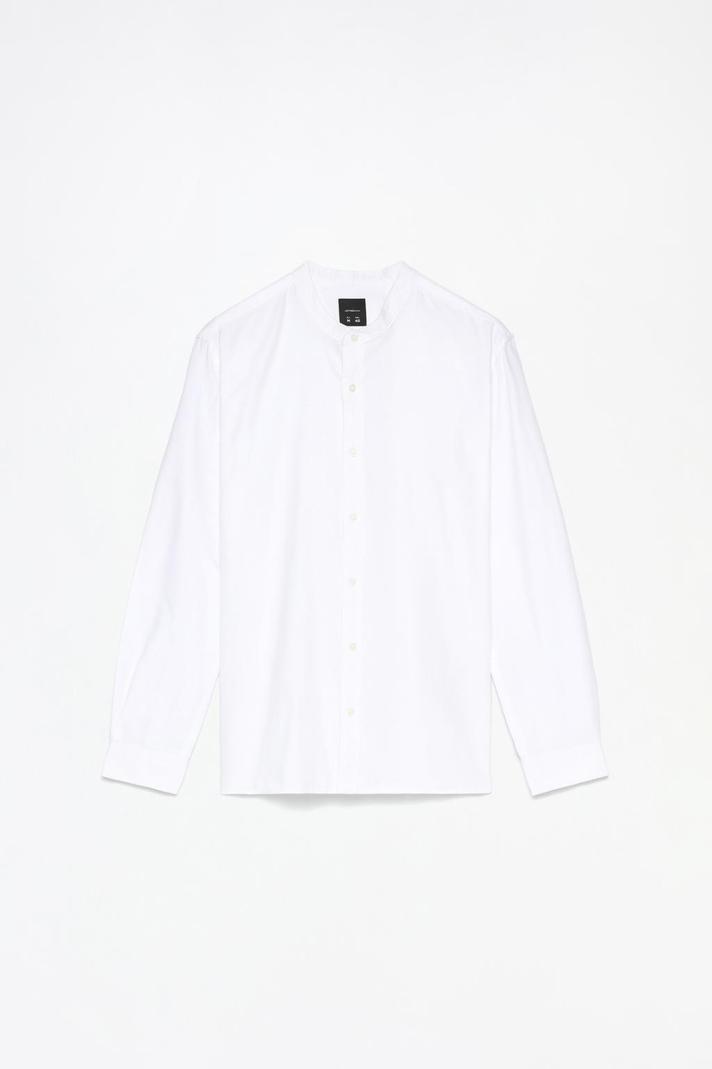 Camisa oxford de colo mao